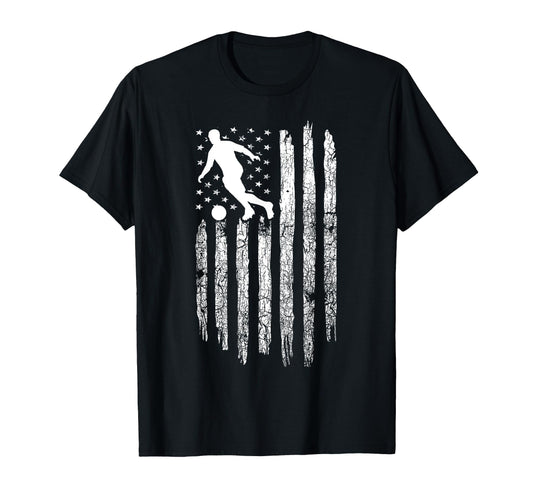 American Flag Soccer Soccer T-Shirt - Graphic Print Unisex - T-Shirt, Sweatshirt, Hoodie