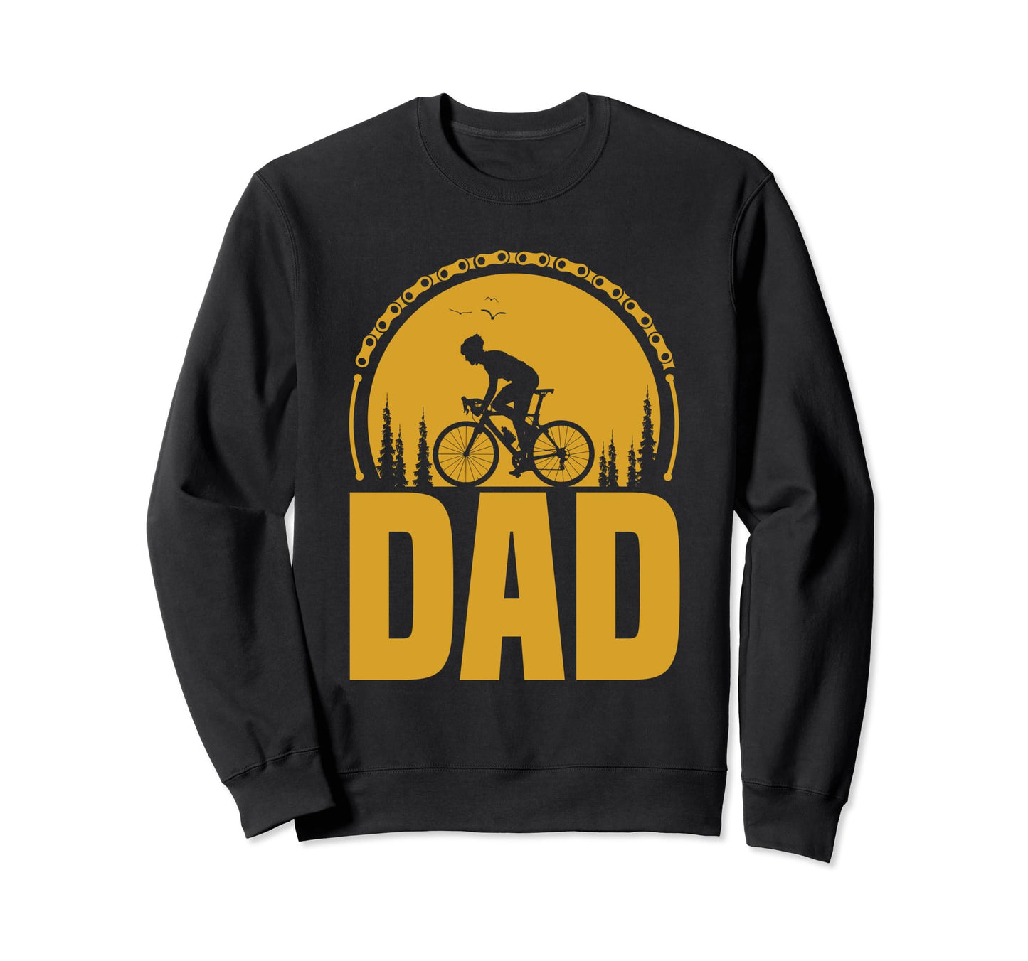 Dad Papa Bicycle Cycling Cyclist Daddy Sweatshirt - Unique Graphic Unisex - T-Shirt, Sweatshirt, Hoodie