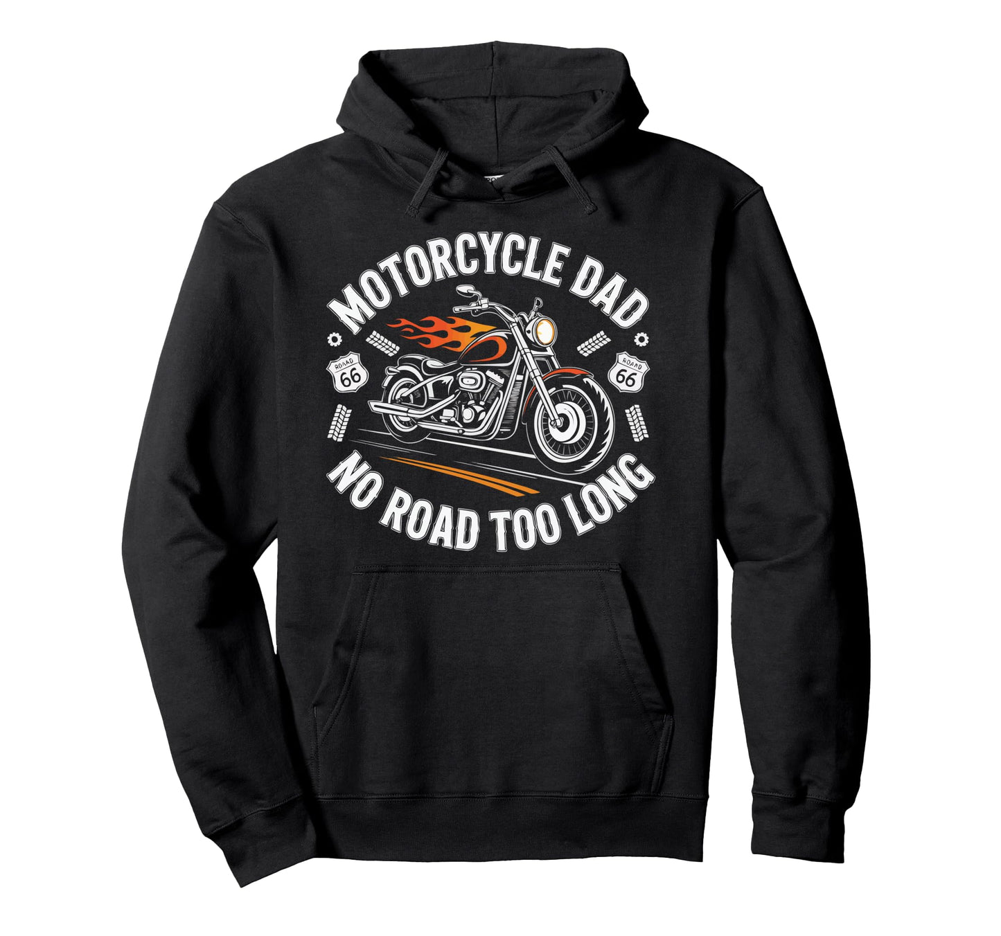 Motorcycle Dad Motorcyle Rider Daddy Hoodie - Custom Art Print Men Women - T-Shirt, Sweatshirt, Hoodie