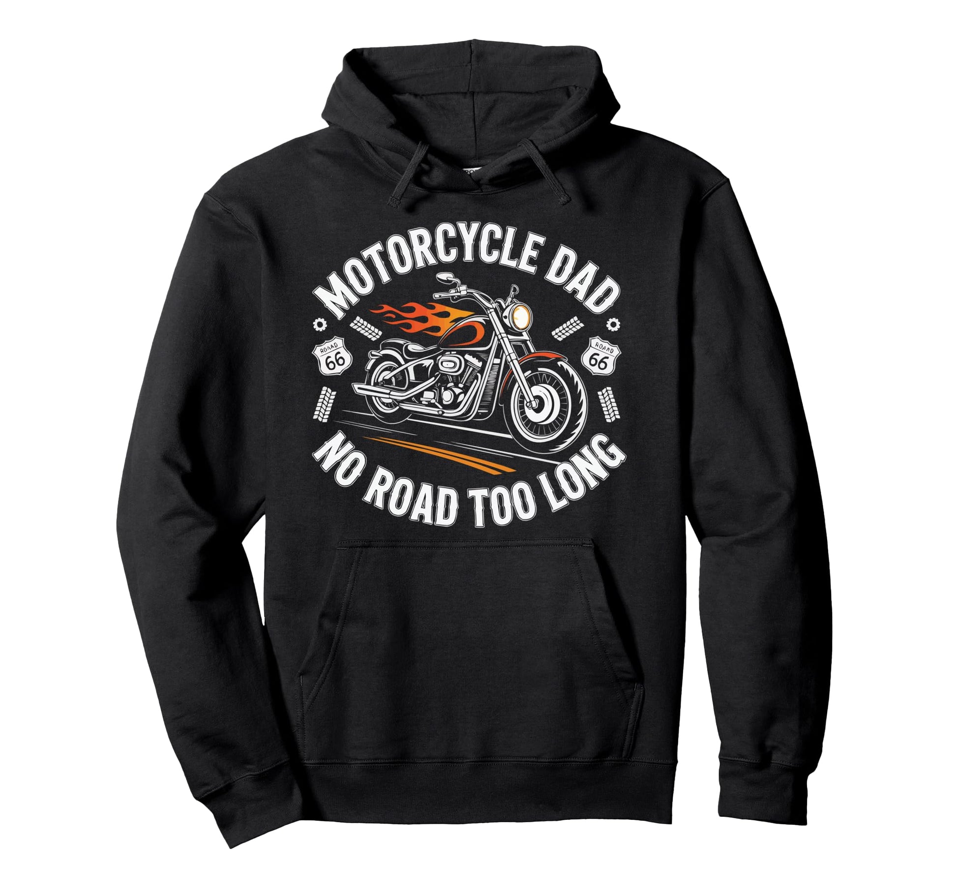 Motorcycle Dad Motorcyle Rider Daddy Hoodie - Custom Art Print Men Women - T-Shirt, Sweatshirt, Hoodie