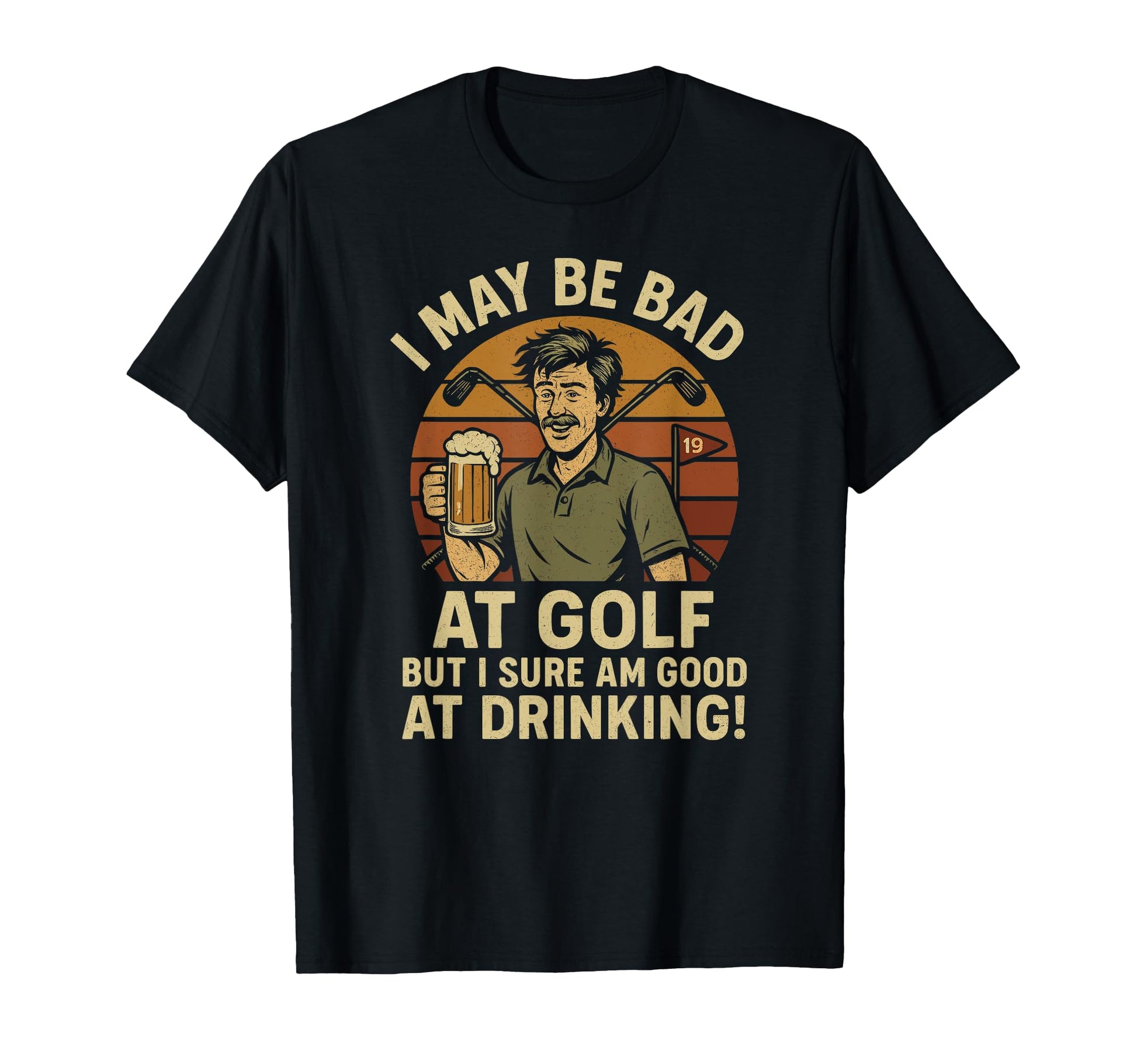 Golf And Beer Joke Dad Funny T-Shirt - Fun Novelty Design Men Women - T-Shirt, Sweatshirt, Hoodie