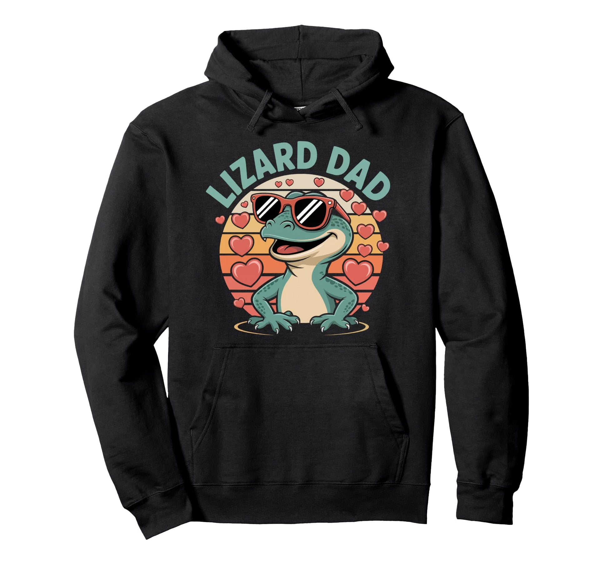 Lizard Lover Dad Bearded Dragon Hoodie - Casual Everyday Wear for Adults - T-Shirt, Sweatshirt, Hoodie