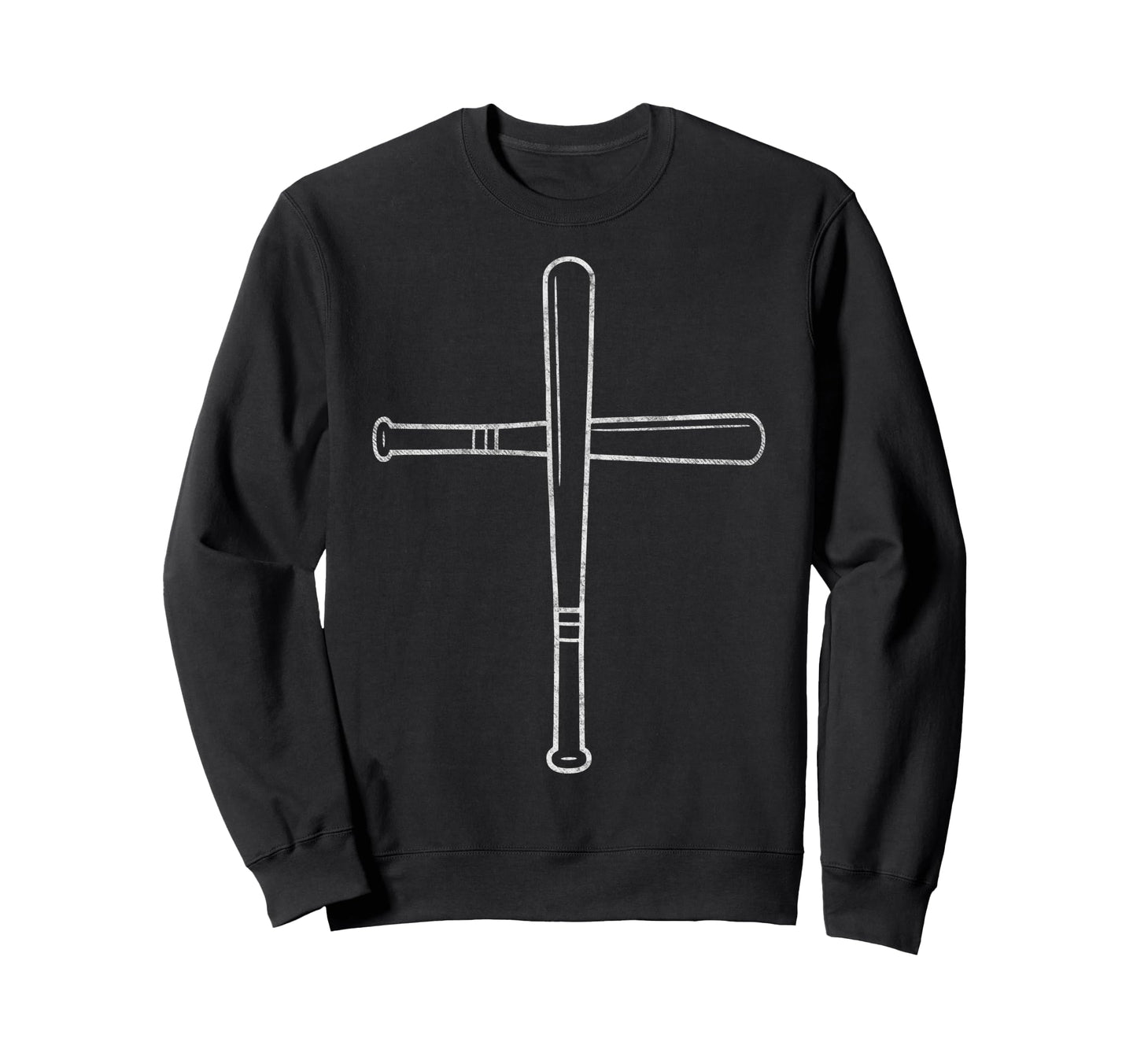 Baseball Bat Cross Christian Player Sweatshirt - Custom Art Print Unisex - T-Shirt, Sweatshirt, Hoodie