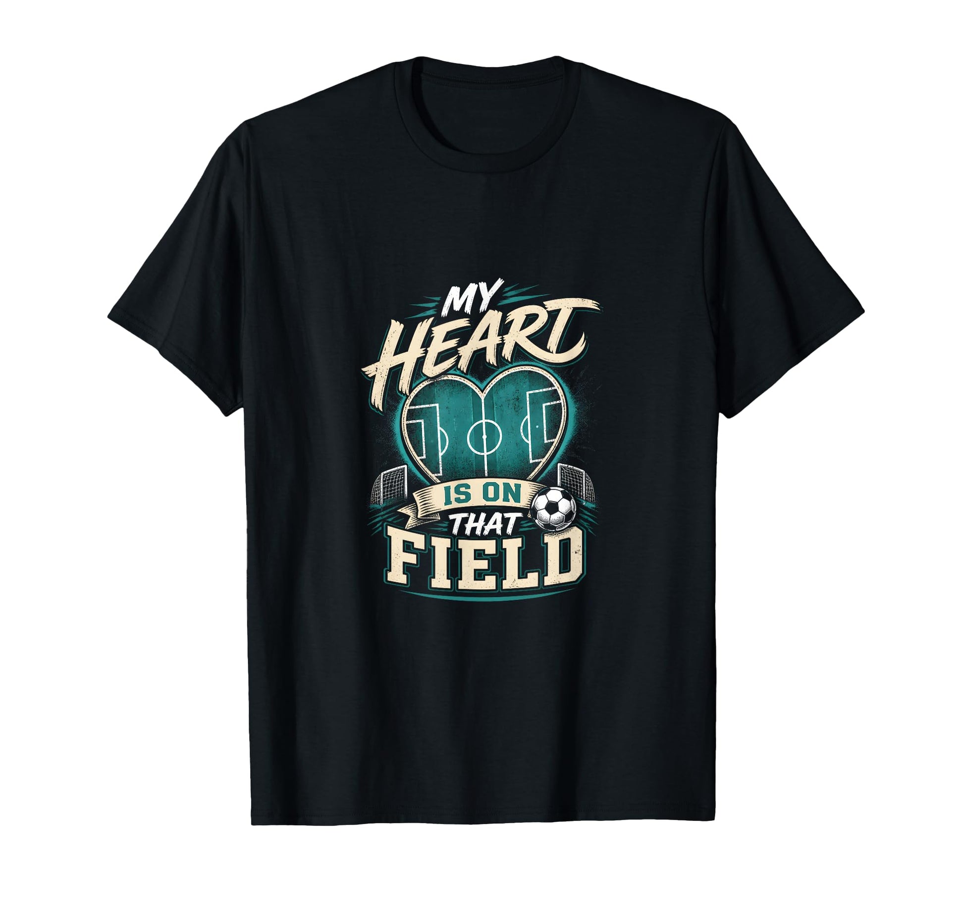 My Heart Is That Field Soccer Mom T-Shirt - Trendy Graphic Unisex - T-Shirt, Sweatshirt, Hoodie
