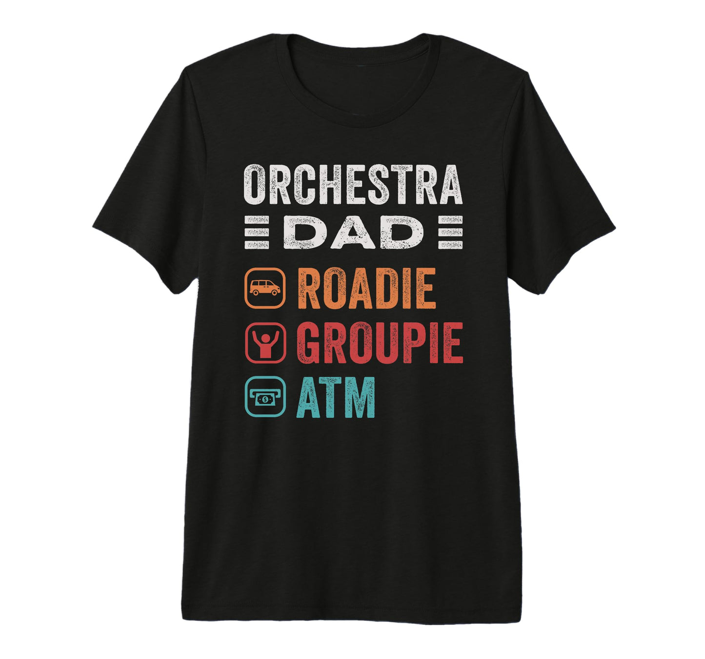 Funny Orchestra Dad Tri Blend T-Shirt - Minimalist Print for Adults - T-Shirt, Sweatshirt, Hoodie