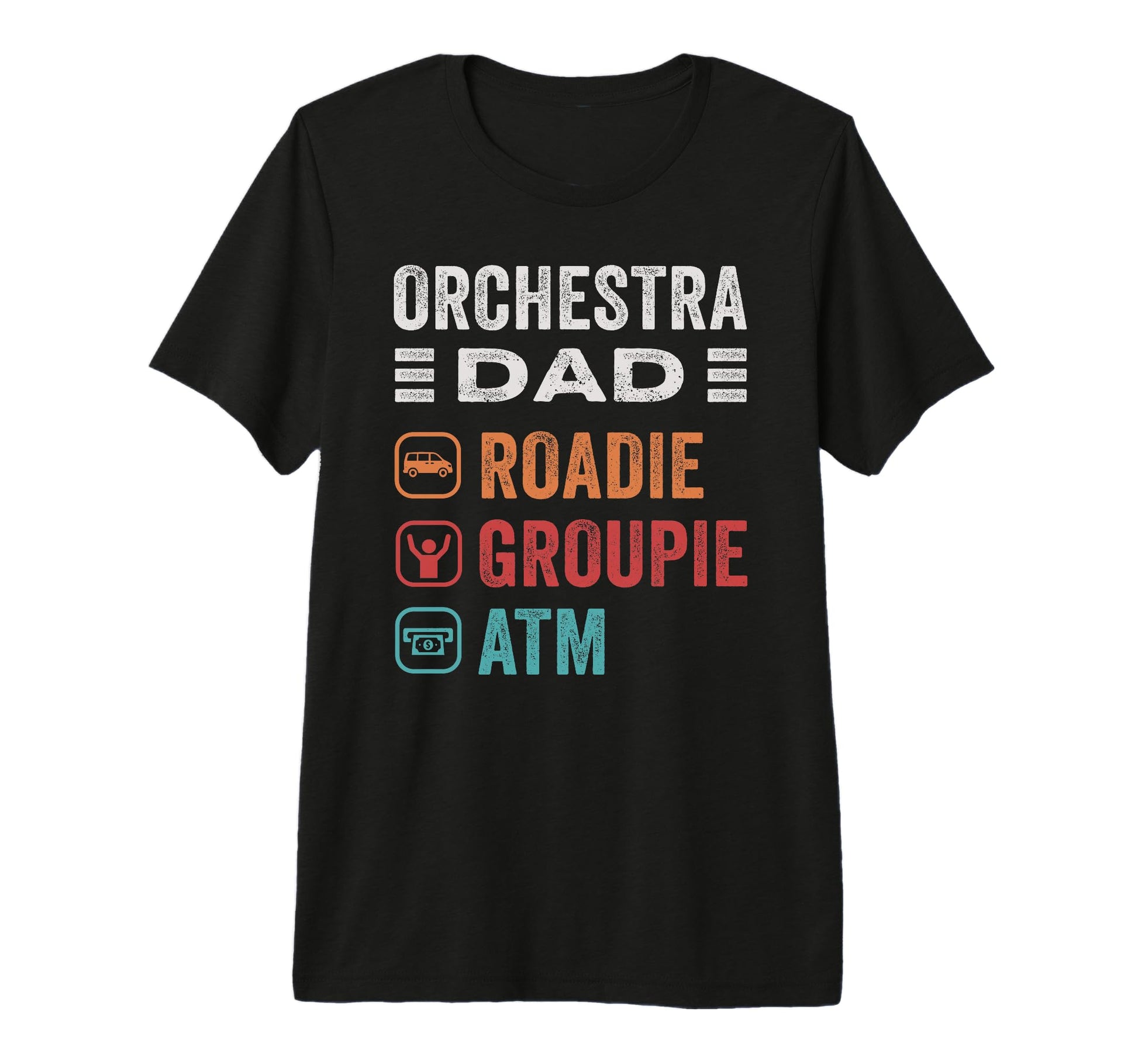 Funny Orchestra Dad Tri Blend T-Shirt - Minimalist Print for Adults - T-Shirt, Sweatshirt, Hoodie