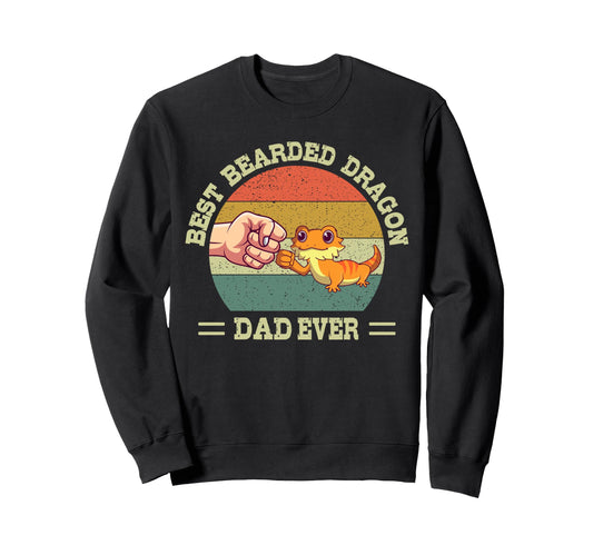Best Bearded Dragon Dad Ever Gecko Sweatshirt - Aesthetic Graphic Unisex - T-Shirt, Sweatshirt, Hoodie