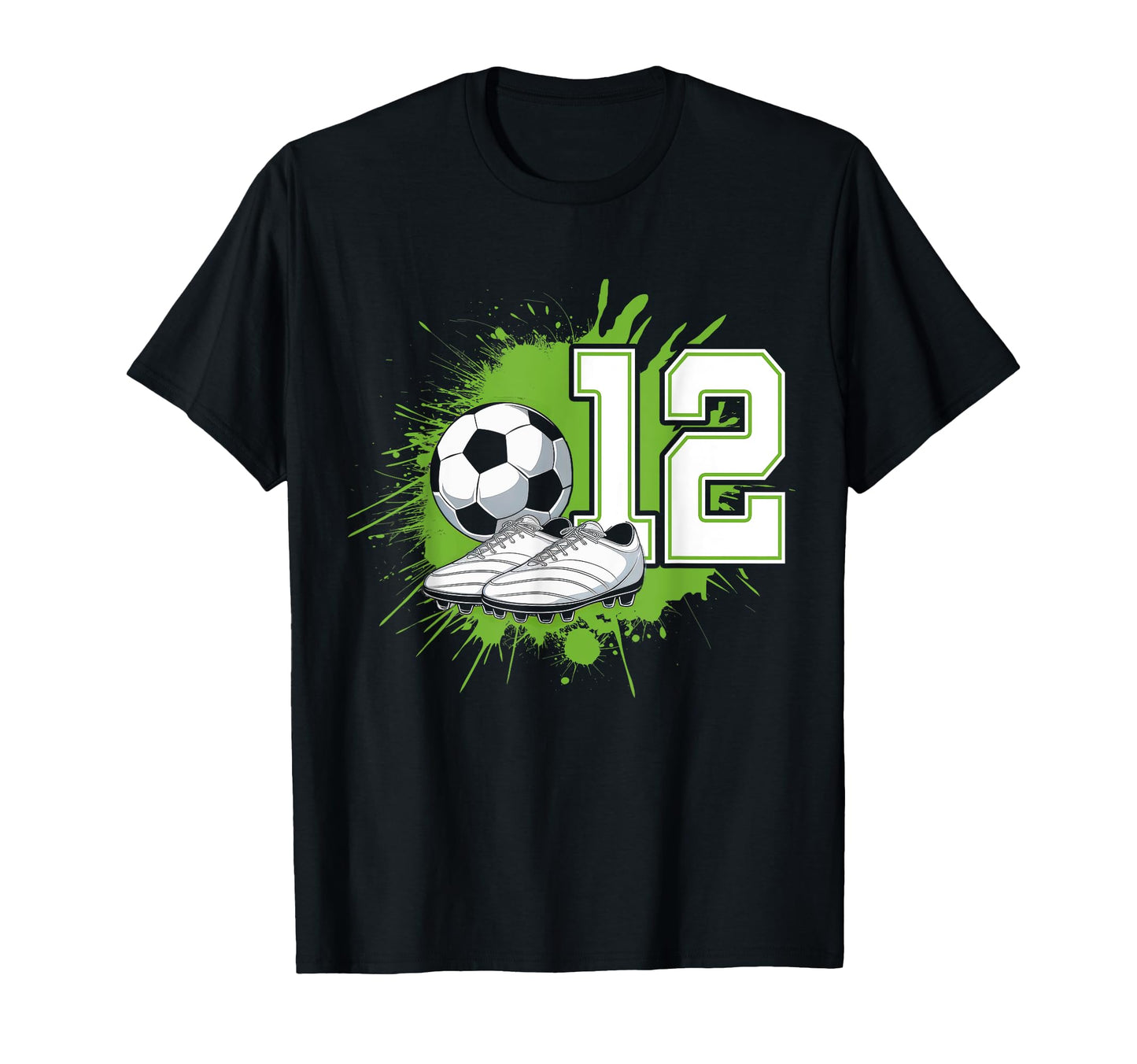 12 Soccer Birthday Gift Soccer Fan T-Shirt - Custom Art Print Men Women - T-Shirt, Sweatshirt, Hoodie