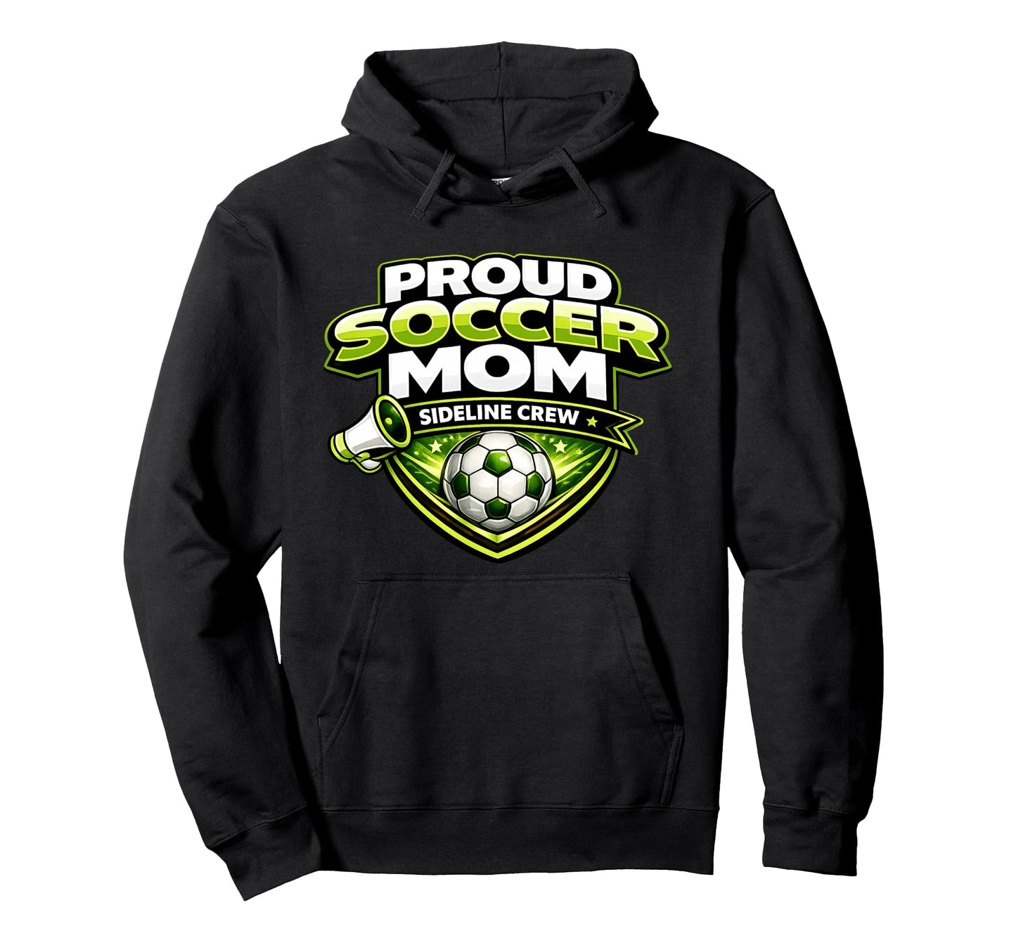 Soccer Mom Funny Sideline Crew Hoodie - Fun Novelty Design for Adults - T-Shirt, Sweatshirt, Hoodie