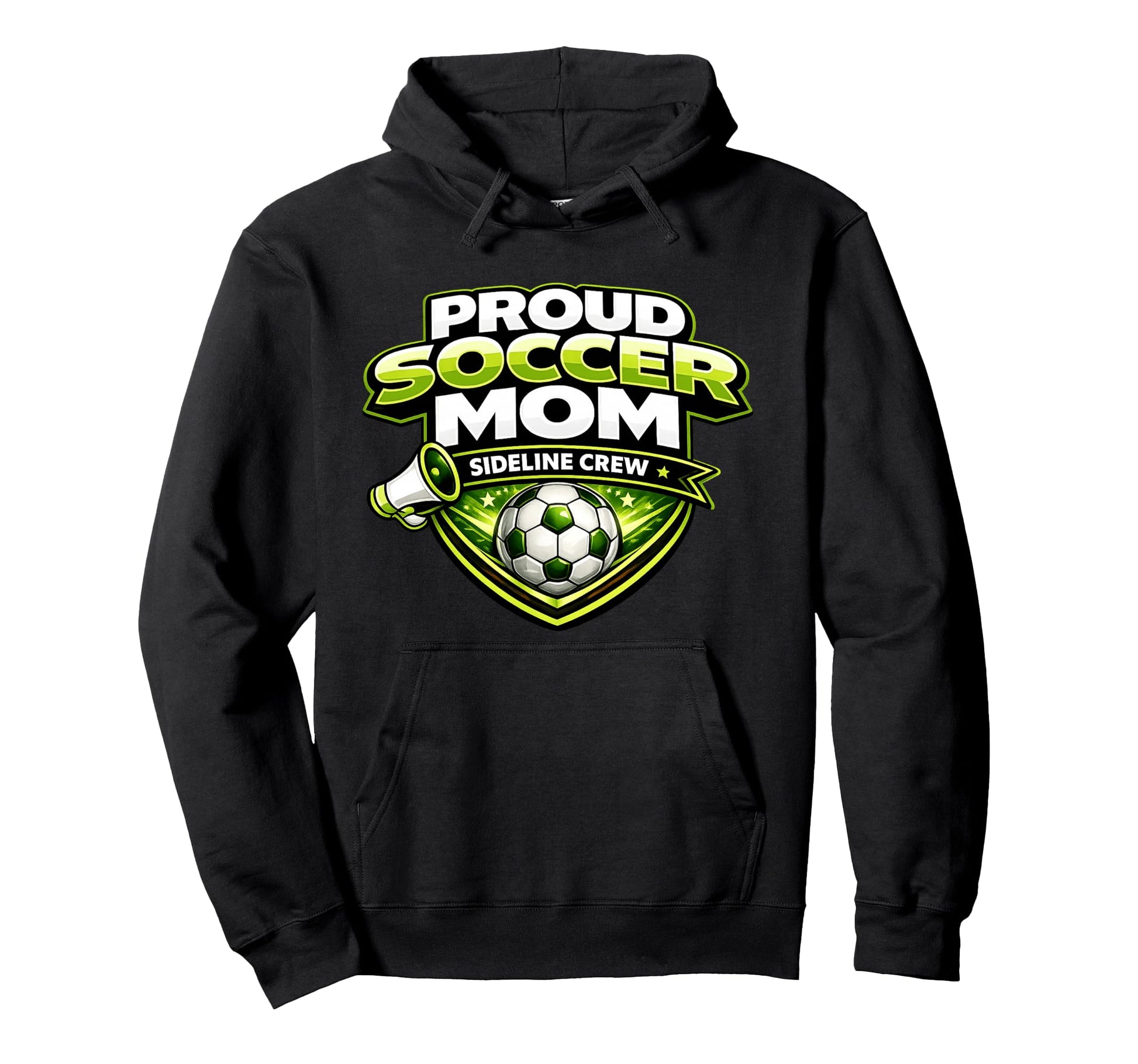 Soccer Mom Funny Sideline Crew Hoodie - Fun Novelty Design for Adults - T-Shirt, Sweatshirt, Hoodie