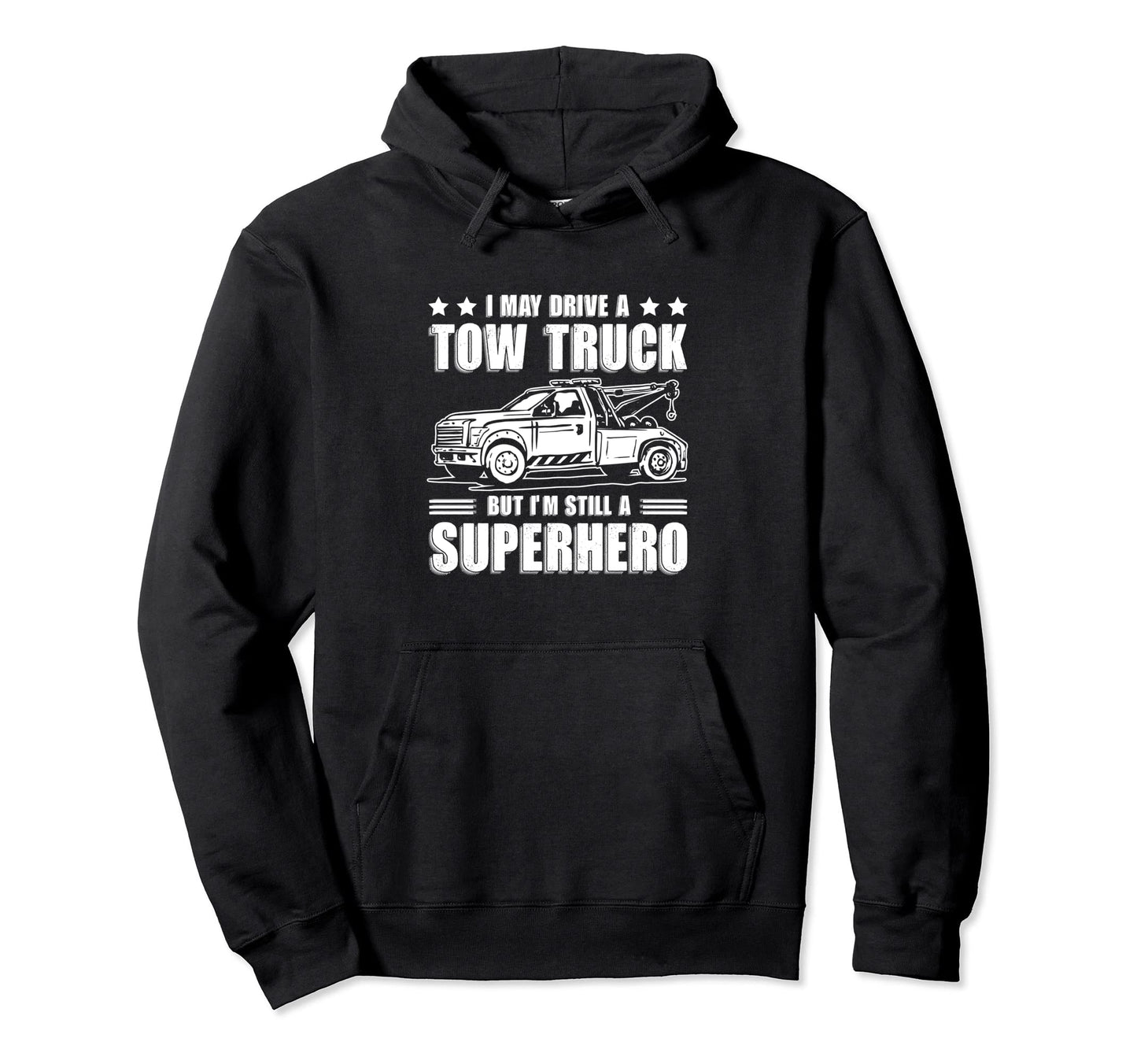 Tow Truck Driver Dad Trucker Superhero Hoodie - Aesthetic Graphic Men Women - T-Shirt, Sweatshirt, Hoodie