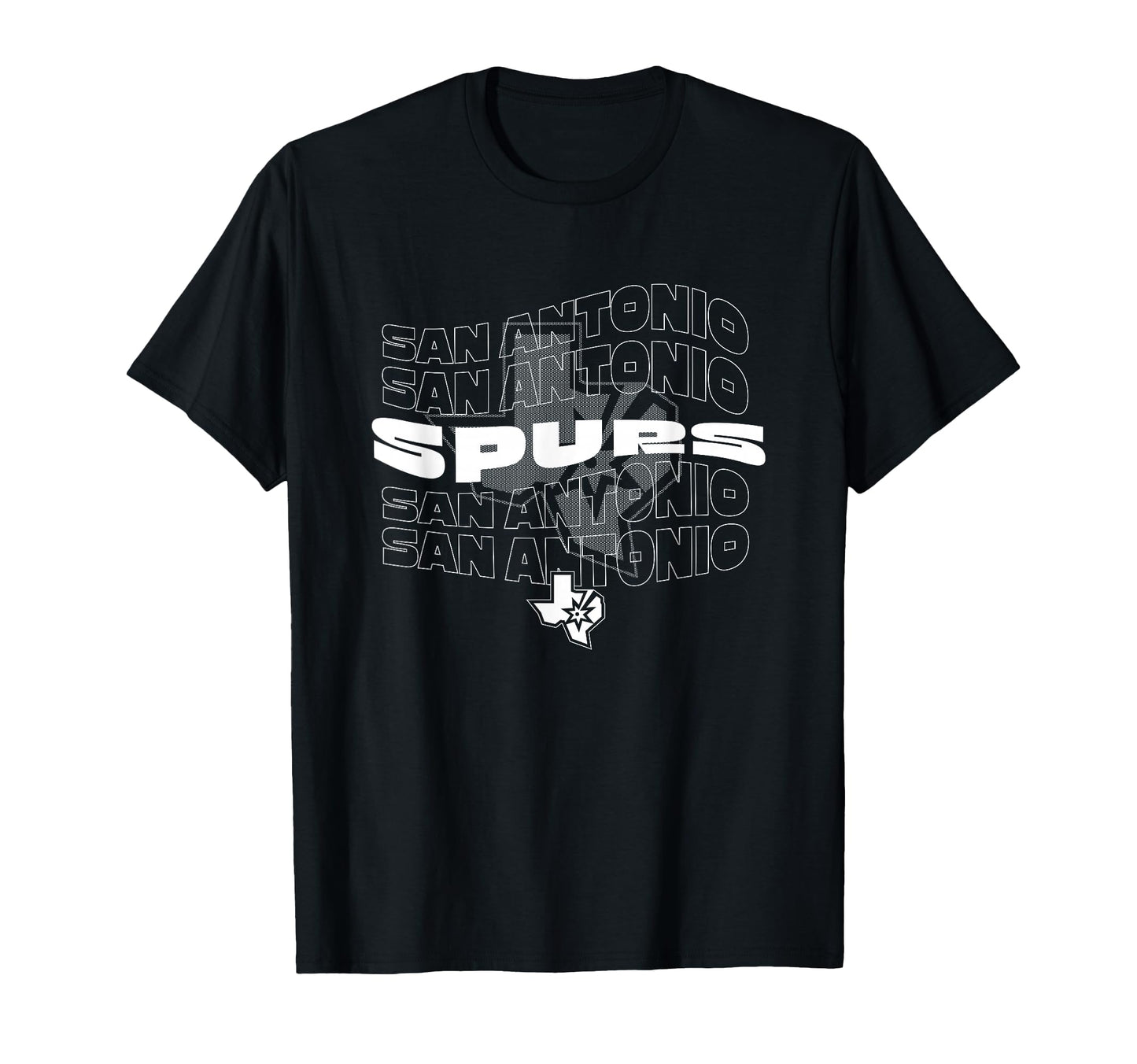 Nba San Antonio Spurs Wave Outline Team T-Shirt - Unique Graphic Unisex - T-Shirt, Sweatshirt, Hoodie