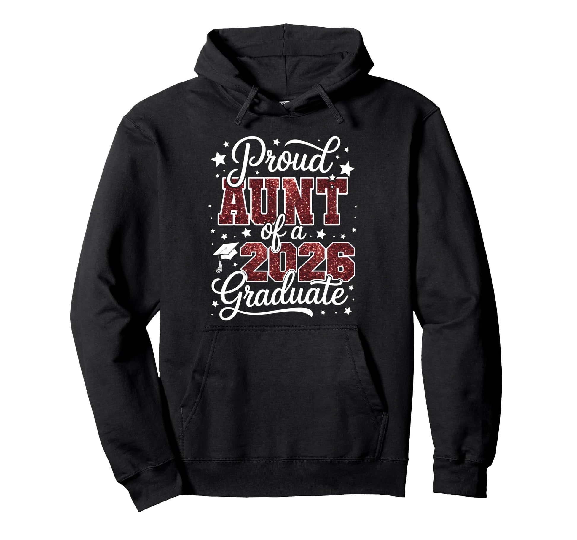 Proud Aunt Class 2026 Graduate Senior Hoodie - Custom Art Print for Adults - T-Shirt, Sweatshirt, Hoodie