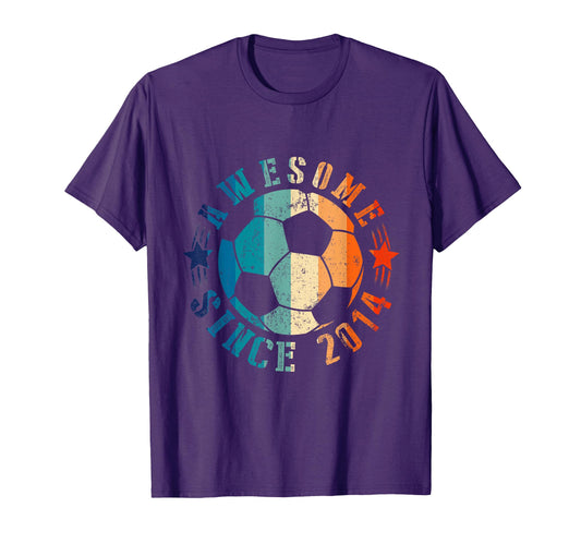 Awesome Since 2014 9Th Birthday 9 T-Shirt - Fun Novelty Design for Adults - T-Shirt, Sweatshirt, Hoodie
