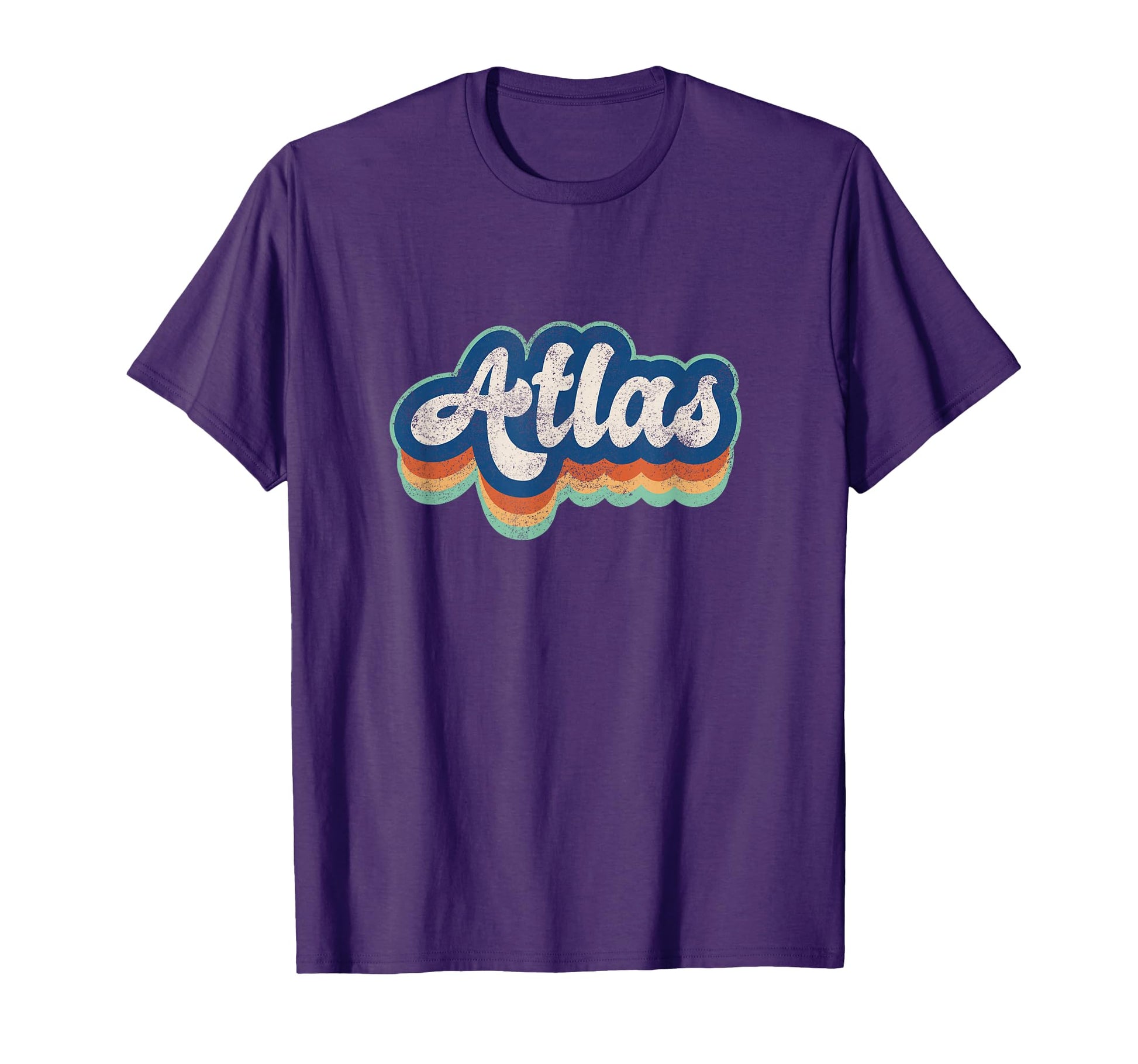 Atlas First Name 70S 80S Personalized T-Shirt - Aesthetic Graphic Unisex - T-Shirt, Sweatshirt, Hoodie