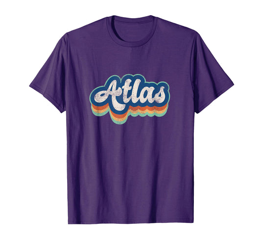 Atlas First Name 70S 80S Personalized T-Shirt - Aesthetic Graphic Unisex - T-Shirt, Sweatshirt, Hoodie