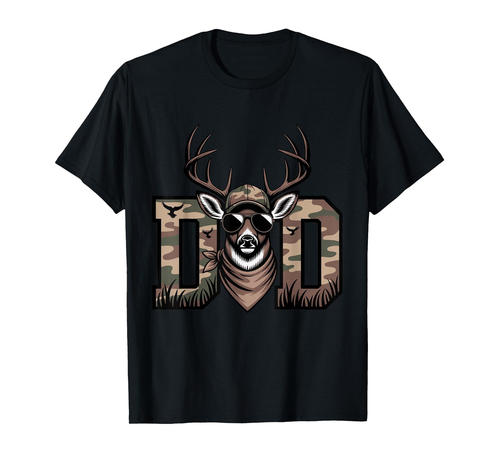 Hunter Dad Deer Hunting Camouflage T-Shirt - Minimalist Print for Adults - T-Shirt, Sweatshirt, Hoodie