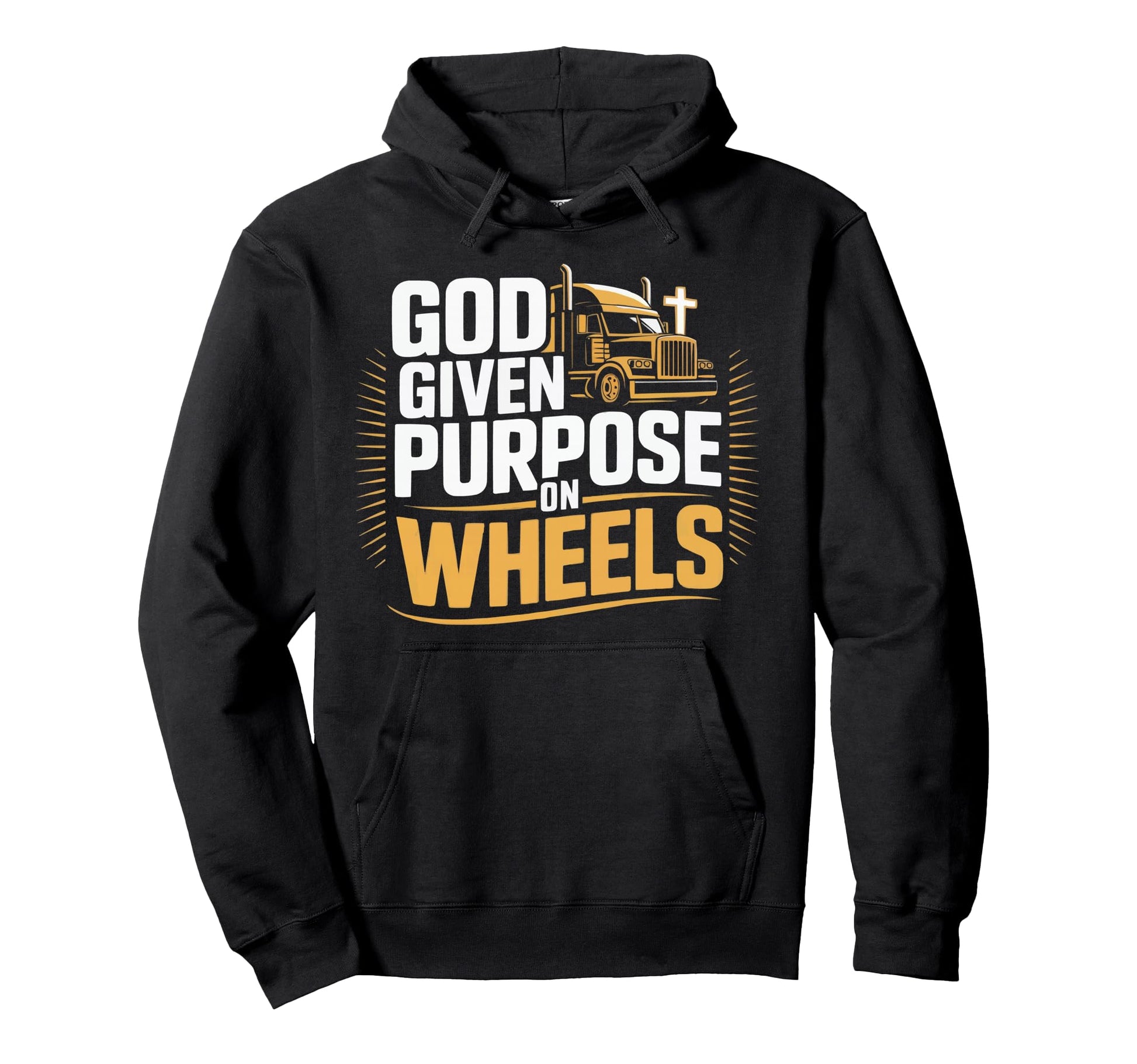 Christian Truck Driver Trucker Hoodie - Novelty Apparel for Adults - T-Shirt, Sweatshirt, Hoodie
