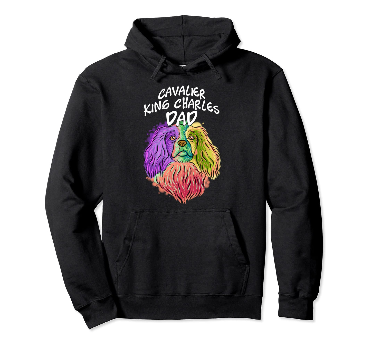Colorful Art Portrait Cavalier King Hoodie - Streetwear Style Men Women - T-Shirt, Sweatshirt, Hoodie