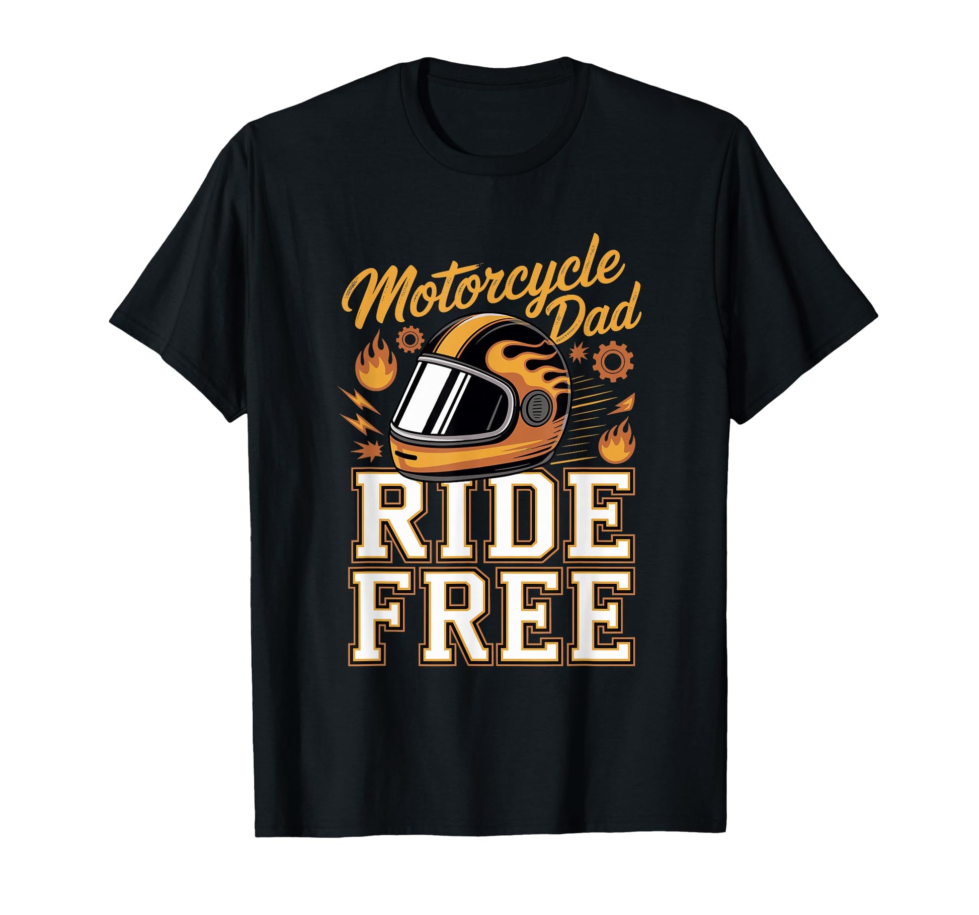 Motorcycle Dad Ride Free Biker Father T-Shirt - Minimalist Print Men Women - T-Shirt, Sweatshirt, Hoodie