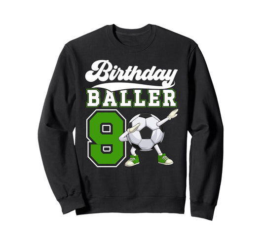 9Th Soccer Birthday Party Nine Year Old Sweatshirt - Trendy Graphic Unisex - T-Shirt, Sweatshirt, Hoodie