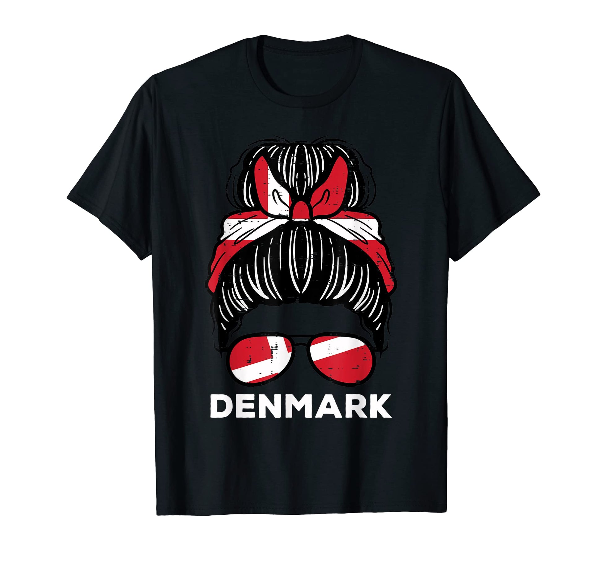 Denmark Flag Danish Hairbun Football T-Shirt - Trendy Graphic Unisex - T-Shirt, Sweatshirt, Hoodie