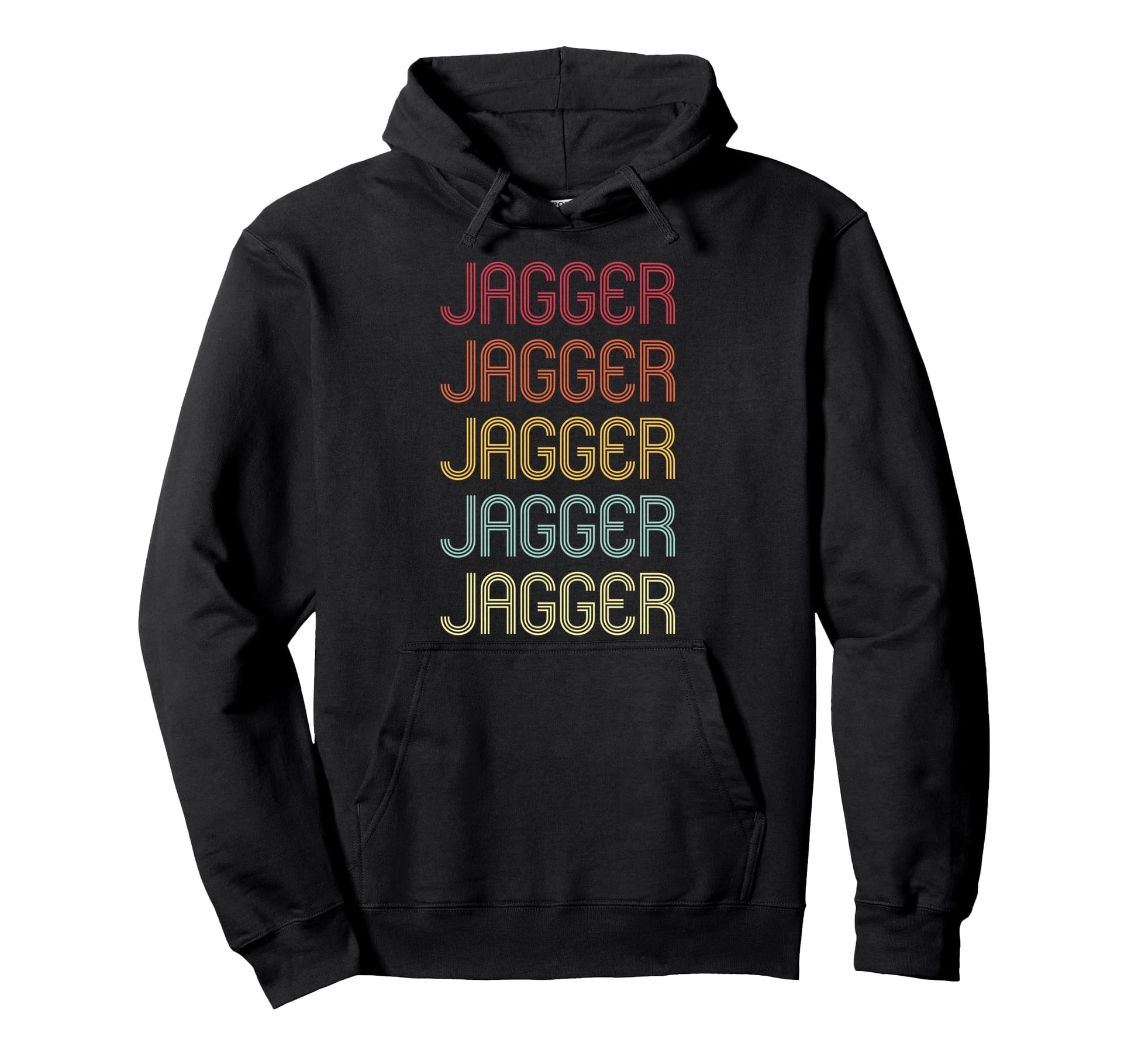 Jagger Wordmark Pattern Personalized 70S Hoodie - Custom Art Print Unisex - T-Shirt, Sweatshirt, Hoodie