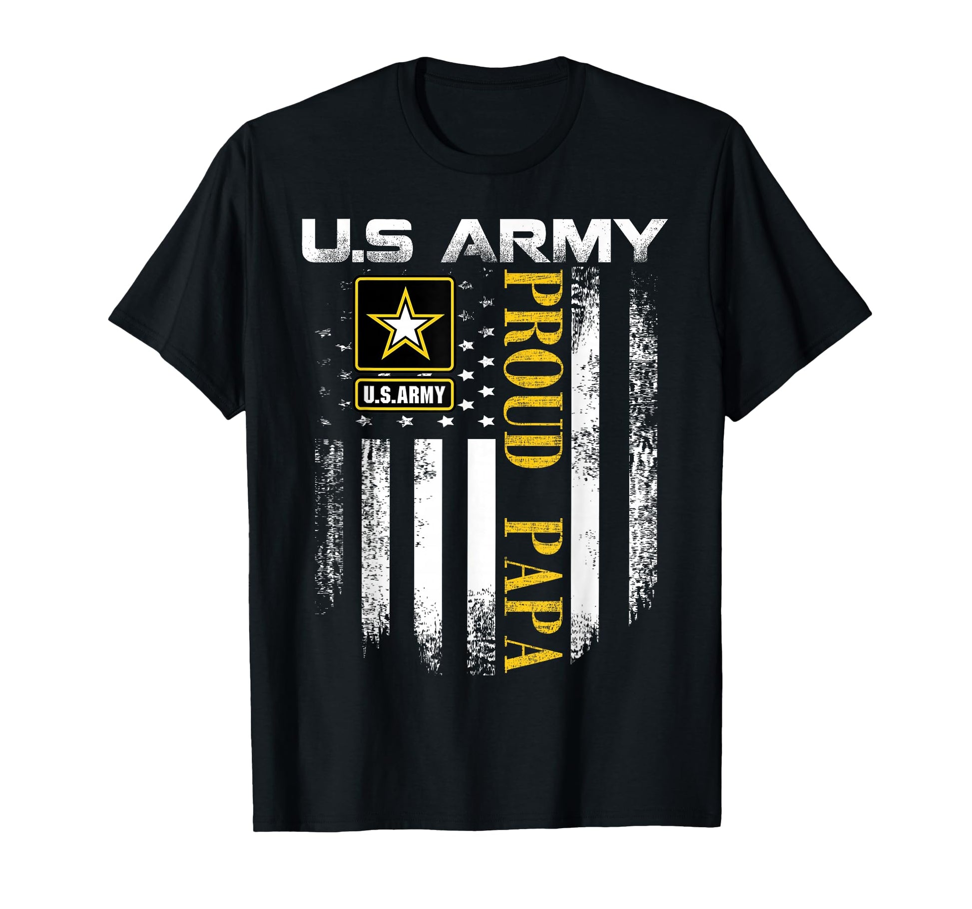 U S Army Proud Papa American Flag Gift T-Shirt - Trendy Graphic for Adults - T-Shirt, Sweatshirt, Hoodie