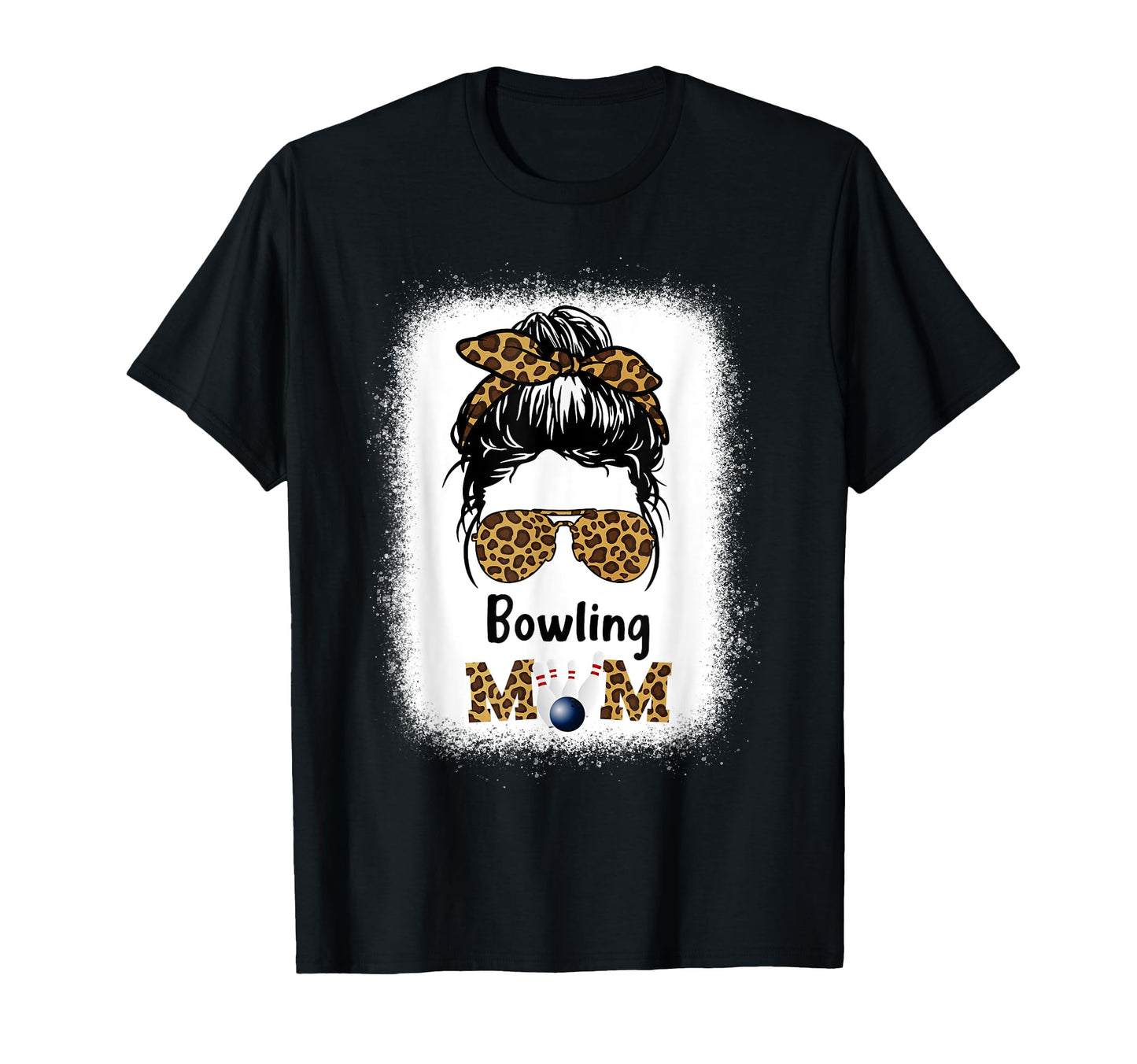 Bowling Mom Bleached Leopard T-Shirt - Fun Novelty Design Men Women - T-Shirt, Sweatshirt, Hoodie