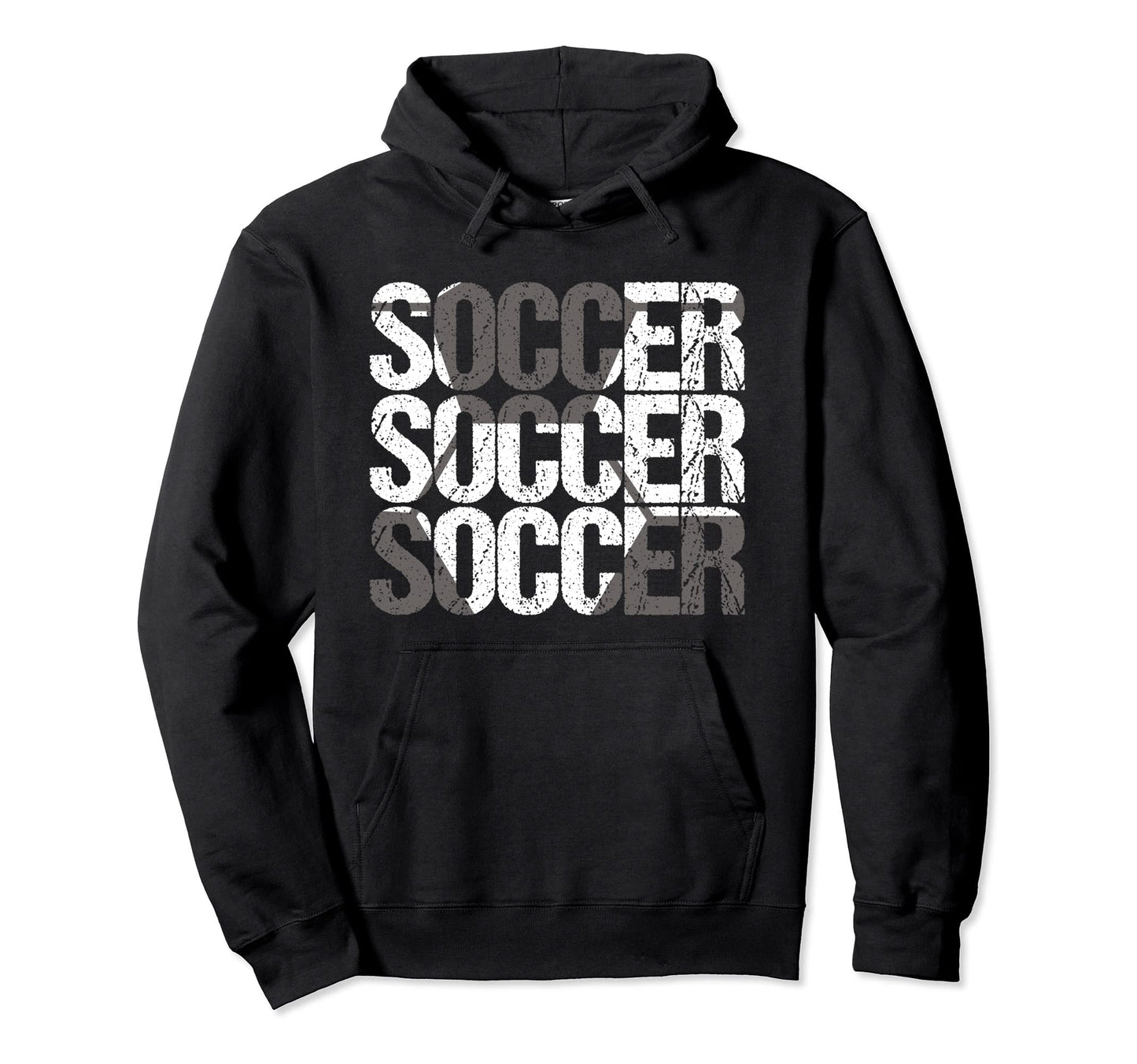 Soccer Distressed Ball Team Soccer Hoodie - Fun Novelty Design Unisex - T-Shirt, Sweatshirt, Hoodie