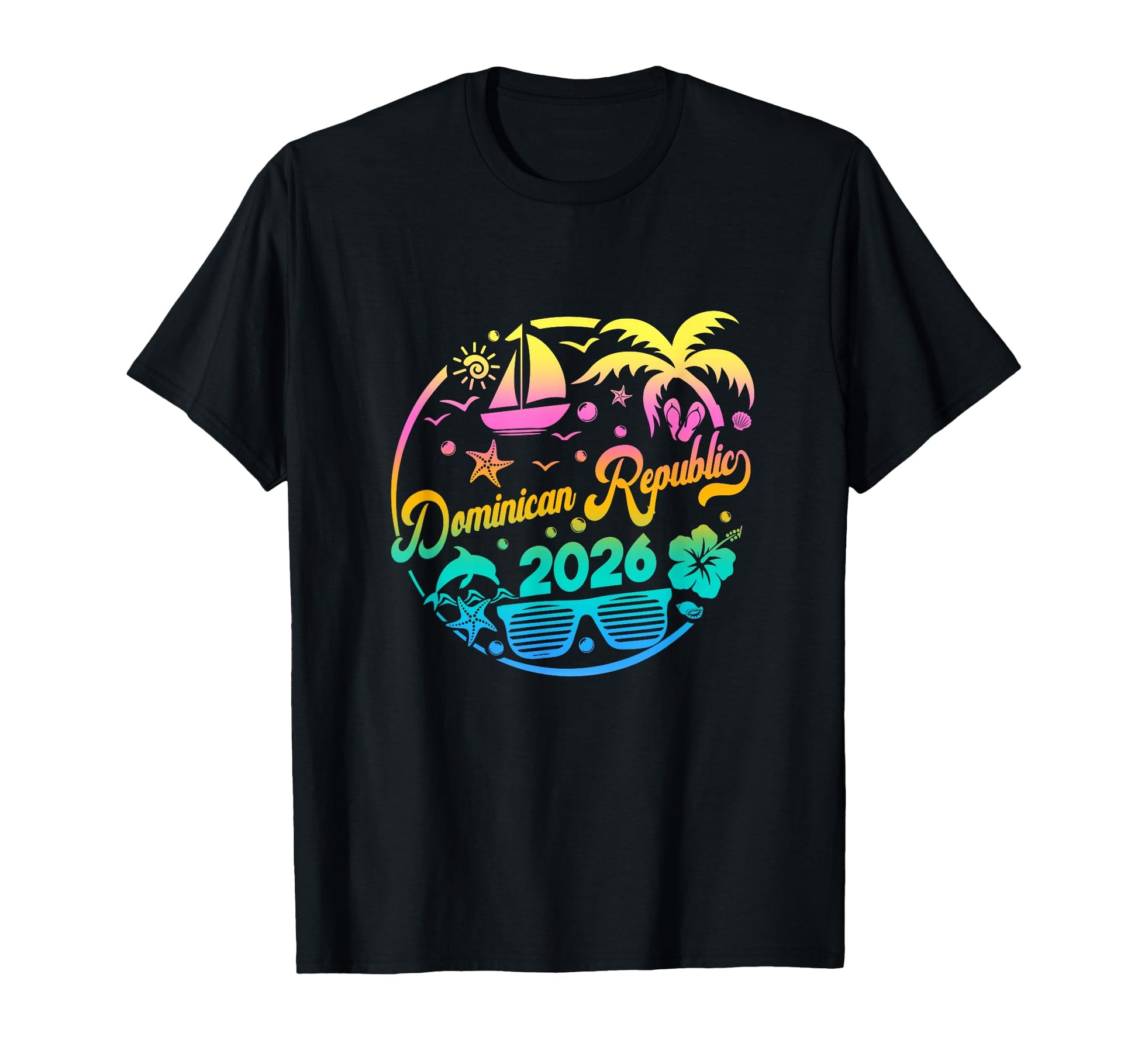 Dominican Republic 2026 Family T-Shirt - Fun Novelty Design Unisex - T-Shirt, Sweatshirt, Hoodie