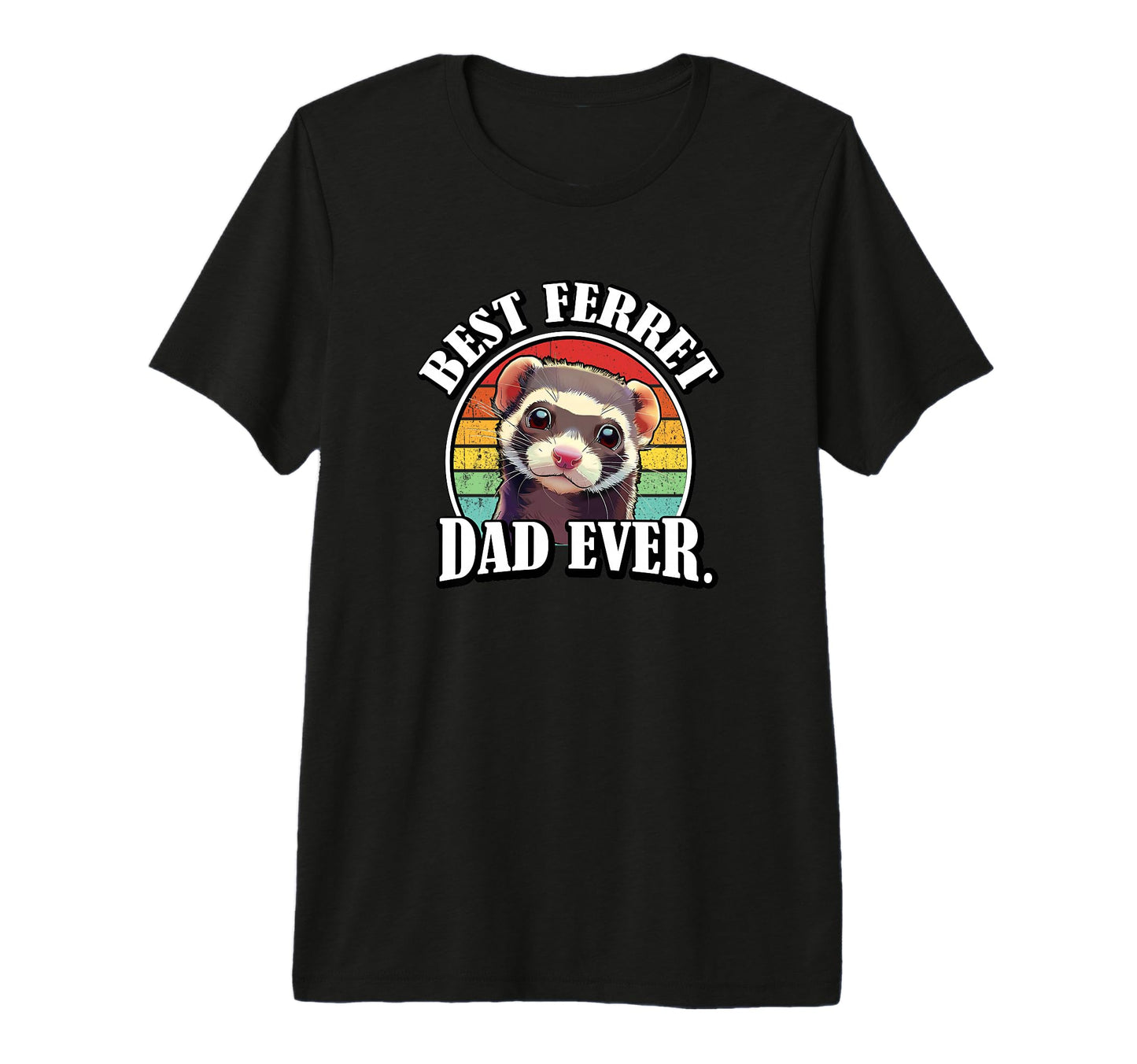 Ferret Dad Lover Tri Blend T-Shirt - Trendy Graphic for Adults - T-Shirt, Sweatshirt, Hoodie