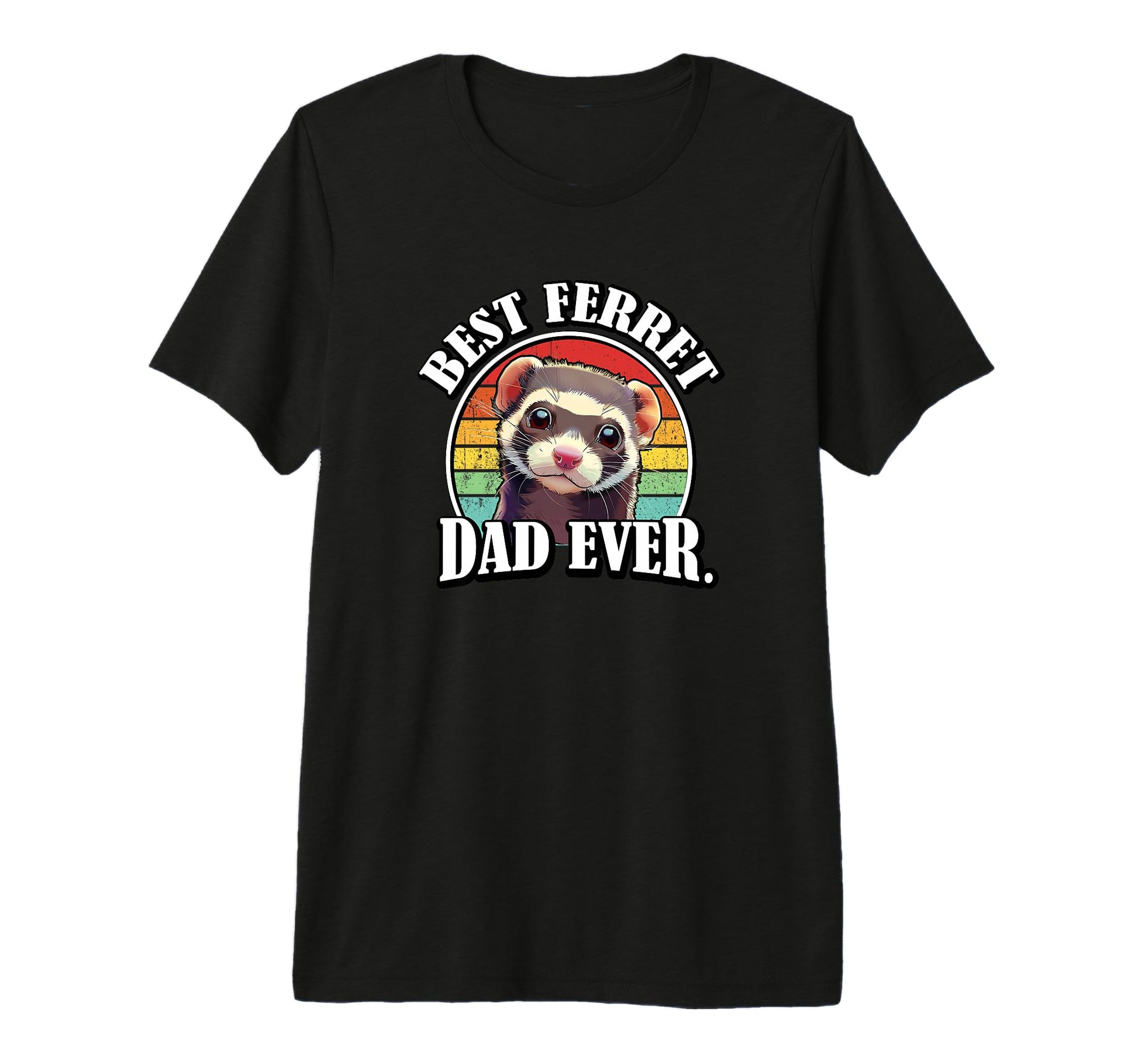 Ferret Dad Lover Tri Blend T-Shirt - Trendy Graphic for Adults - T-Shirt, Sweatshirt, Hoodie