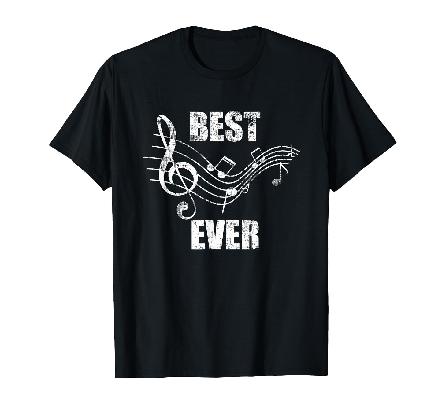 Best Dad Ever Fathers Day Music Notes T-Shirt - Unique Graphic Unisex - T-Shirt, Sweatshirt, Hoodie