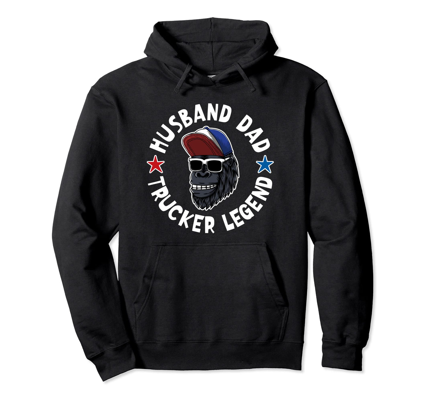 Husband Dad Trucker Legend Fathers Hoodie - Casual Everyday Wear Unisex - T-Shirt, Sweatshirt, Hoodie