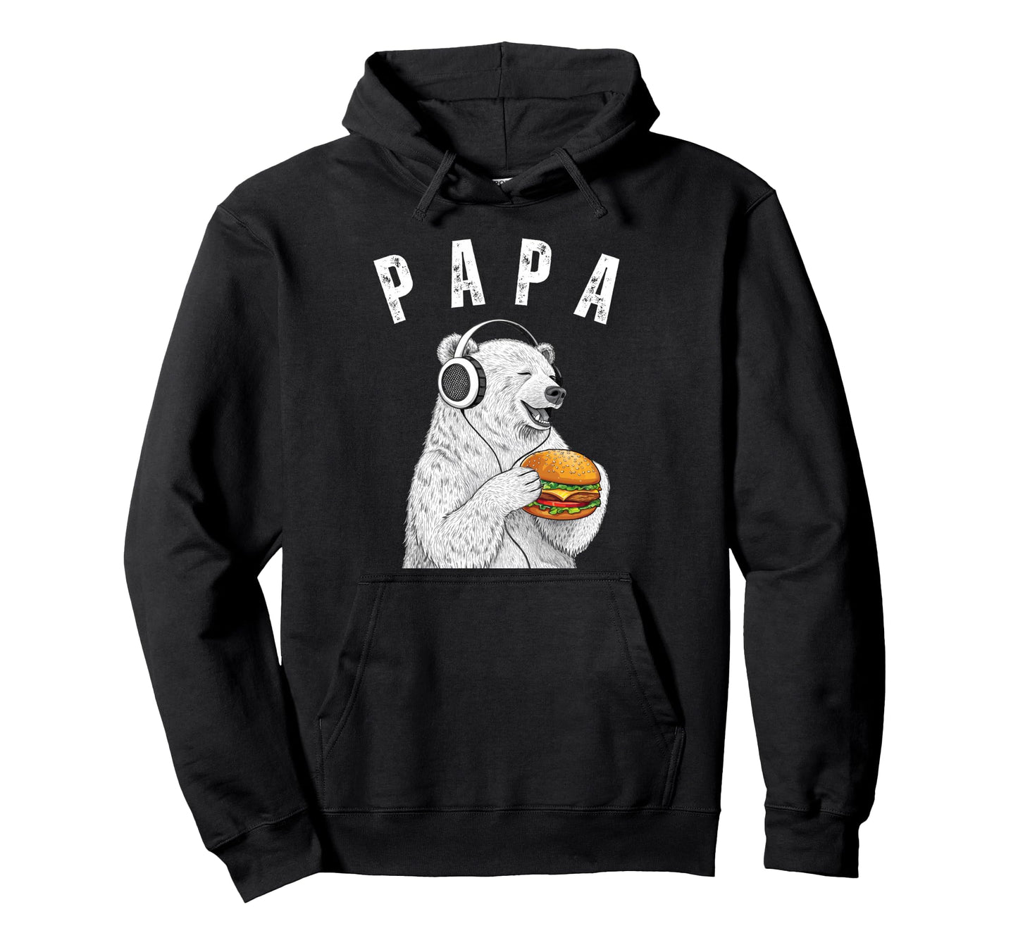 Papa Bear Hamburger Cheeseburger Hoodie - Streetwear Style for Adults - T-Shirt, Sweatshirt, Hoodie