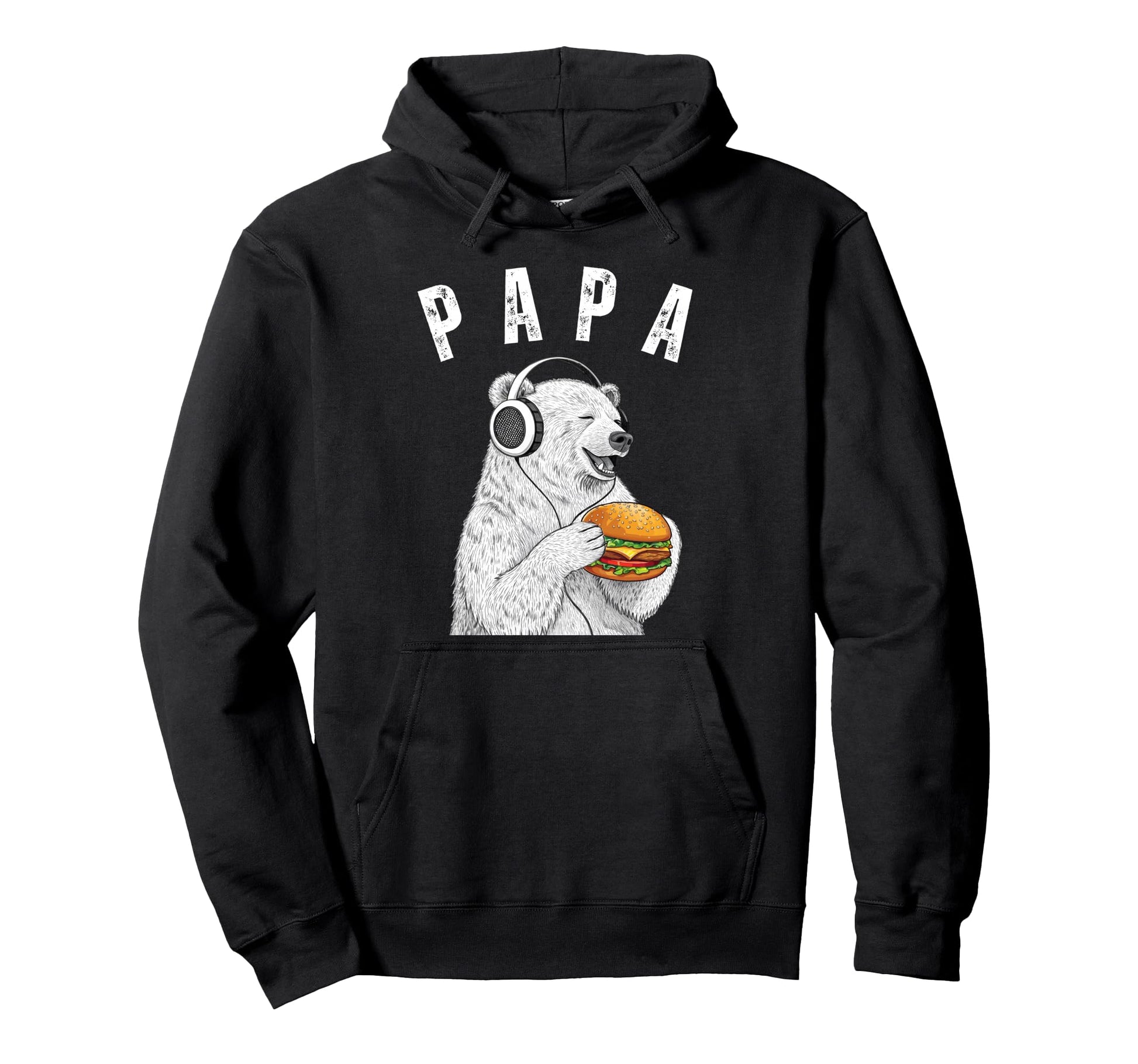Papa Bear Hamburger Cheeseburger Hoodie - Streetwear Style for Adults - T-Shirt, Sweatshirt, Hoodie