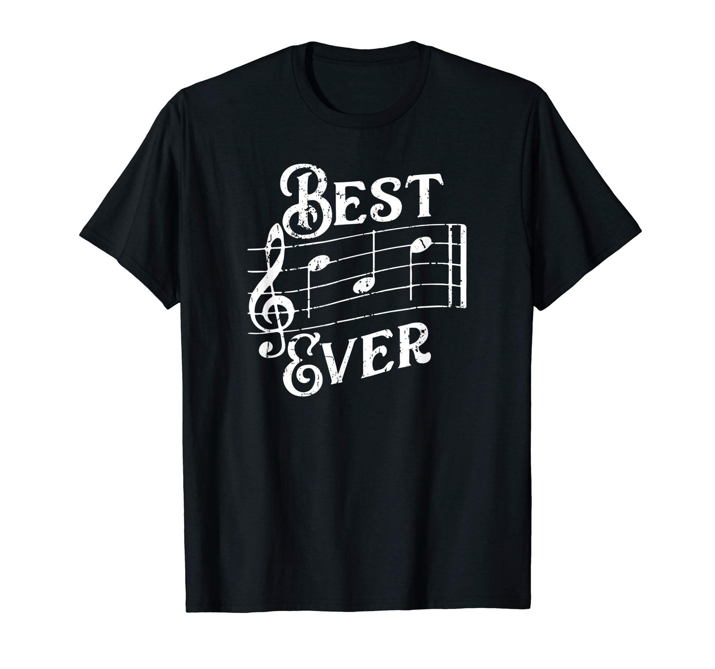 Mens Best Dad Ever Musical Notes T-Shirt - Fun Novelty Design Men Women - T-Shirt, Sweatshirt, Hoodie