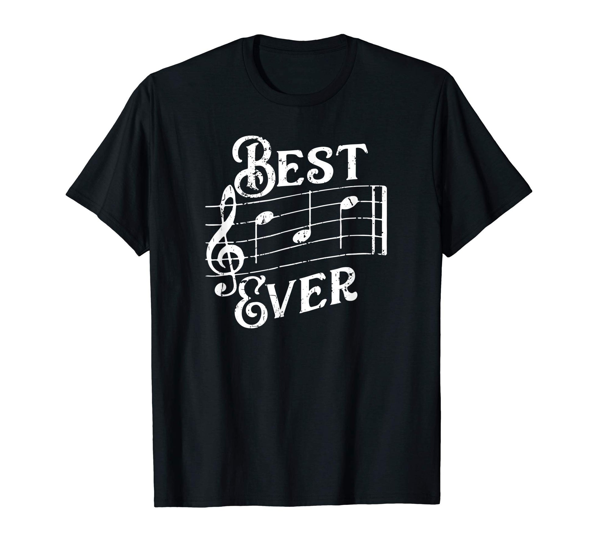 Mens Best Dad Ever Musical Notes T-Shirt - Fun Novelty Design Men Women - T-Shirt, Sweatshirt, Hoodie