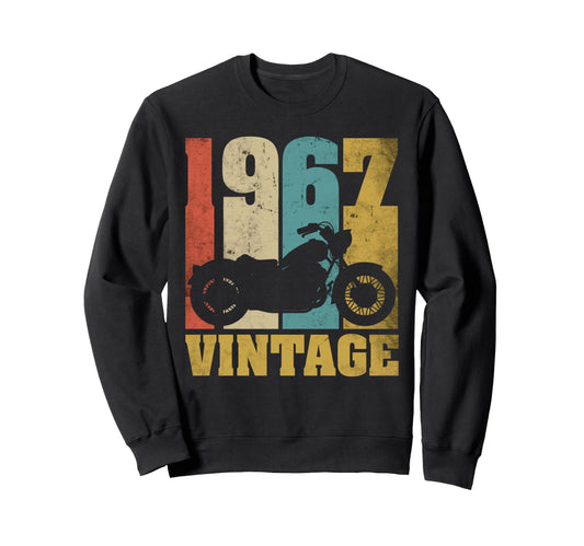 59Th Birthday Biker 59 Years Dad Sweatshirt - Aesthetic Graphic for Adults - T-Shirt, Sweatshirt, Hoodie