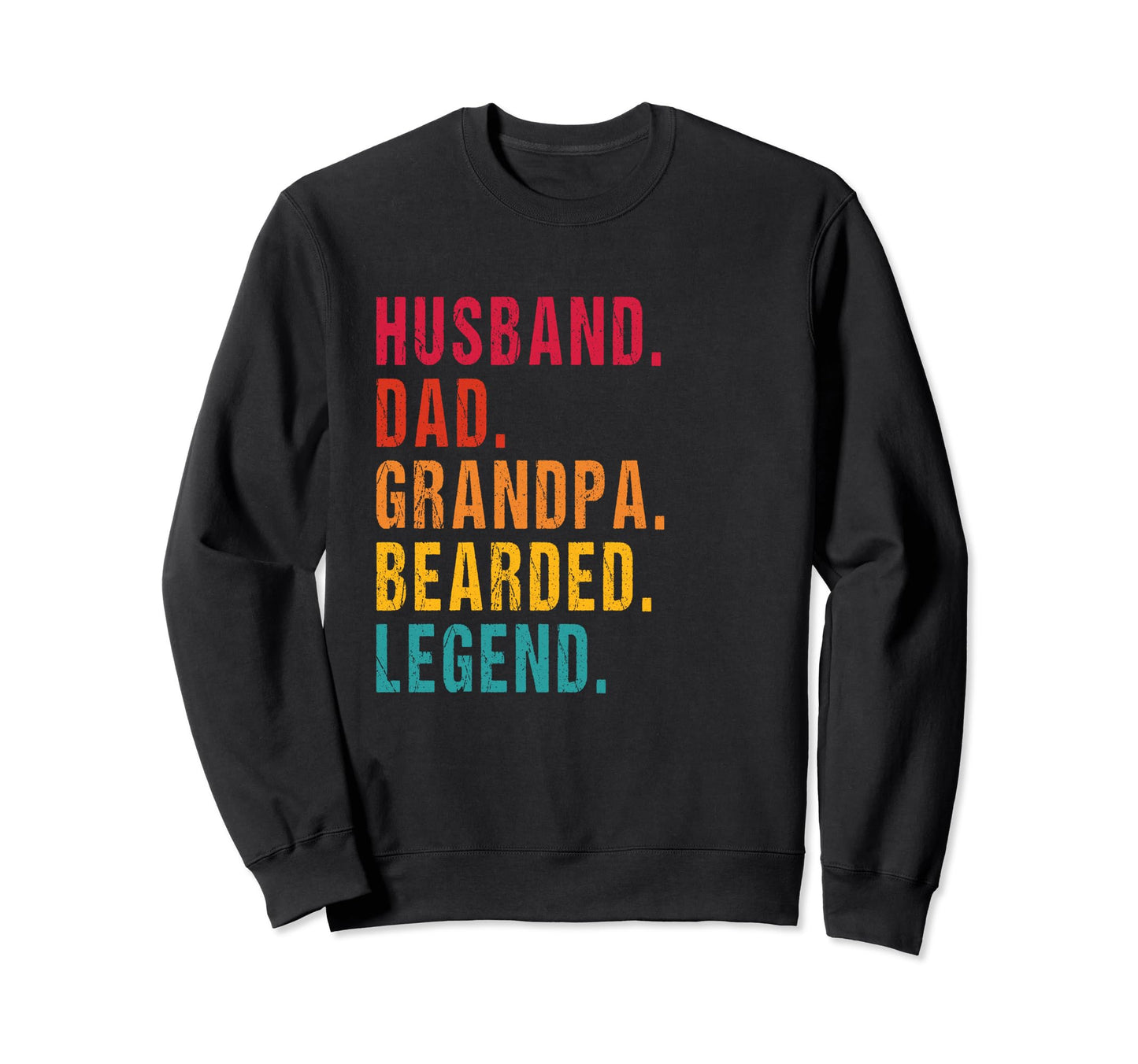 Husband Dad Grandpa Bearded Legend Sweatshirt - Minimalist Print Unisex - T-Shirt, Sweatshirt, Hoodie