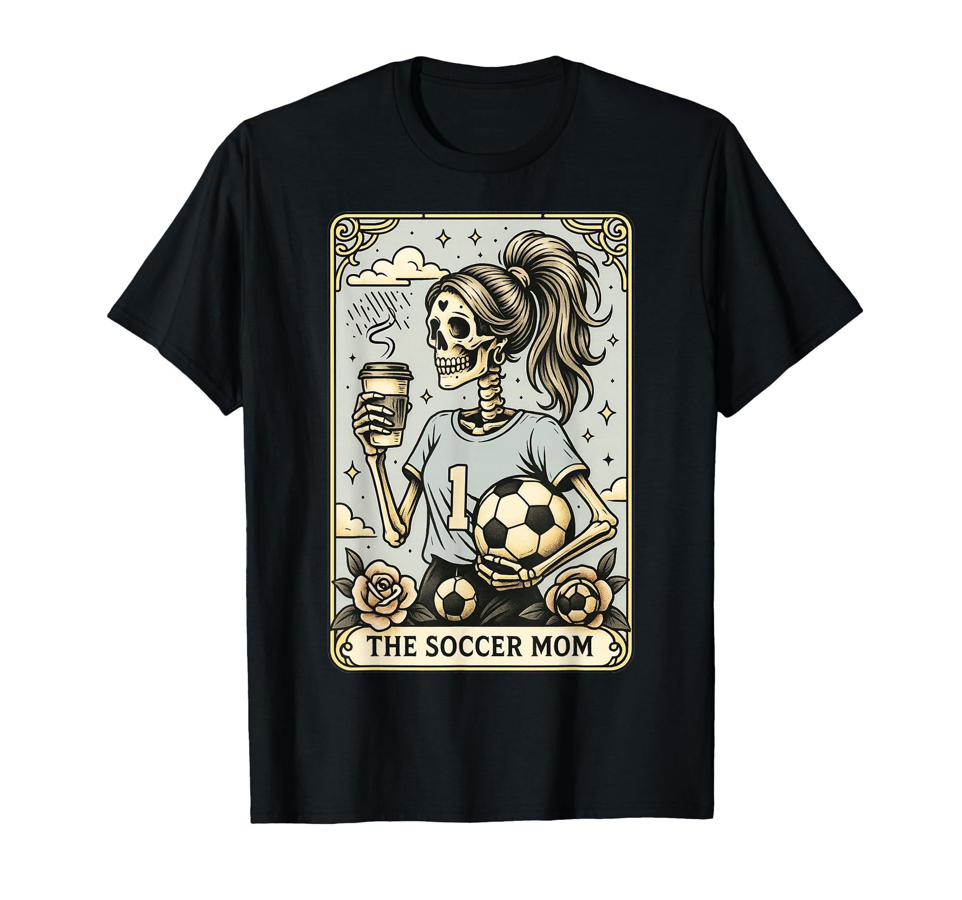 Soccer Mom Tarot Card Halloween Soccer T-Shirt - Trendy Graphic Men Women - T-Shirt, Sweatshirt, Hoodie