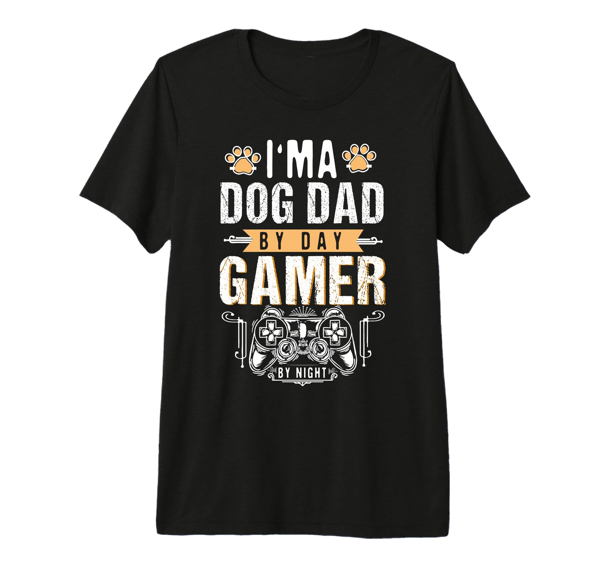 Mens Dog Dad Day Gamer Night Fathers T-Shirt - Aesthetic Graphic Unisex - T-Shirt, Sweatshirt, Hoodie
