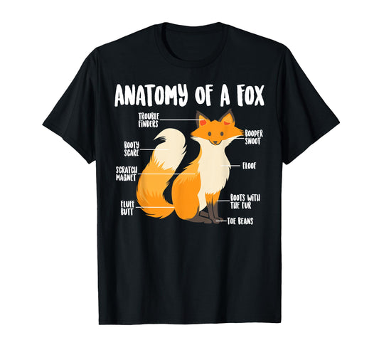 Anatomy Fox Sweet Carnivore Funny Animal T-Shirt - Streetwear Style Unisex - T-Shirt, Sweatshirt, Hoodie
