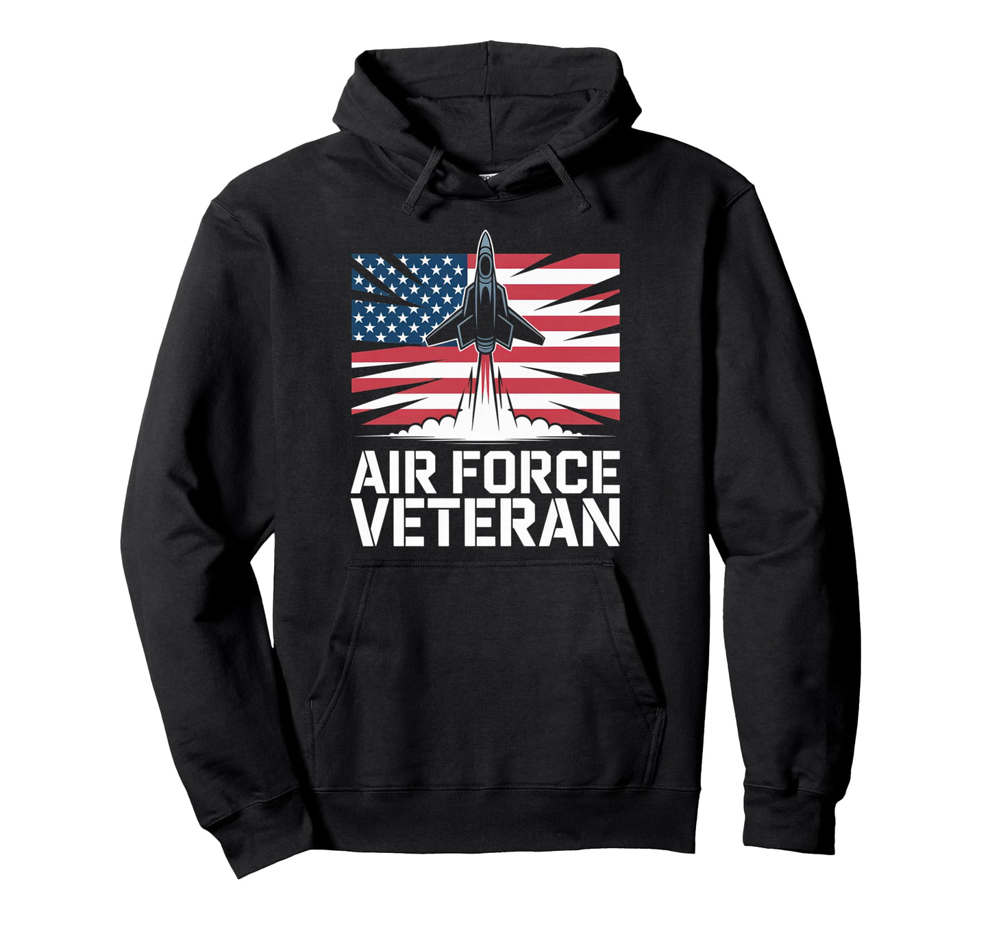 Air Force Veteran Us American Flag Hoodie - Fun Novelty Design Men Women - T-Shirt, Sweatshirt, Hoodie