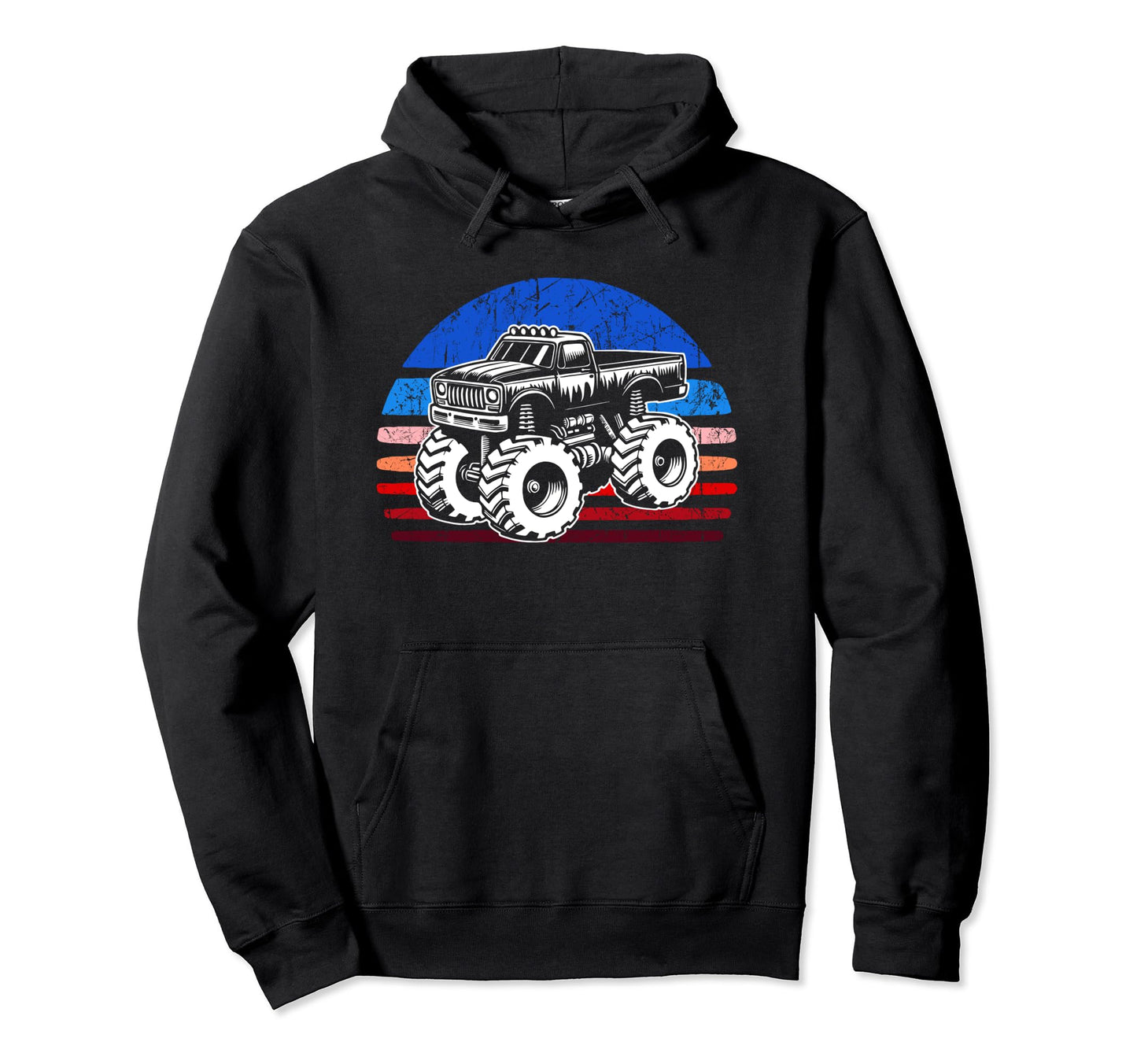 Monster Truck Dad Fathers Day Hoodie - Aesthetic Graphic for Adults - T-Shirt, Sweatshirt, Hoodie