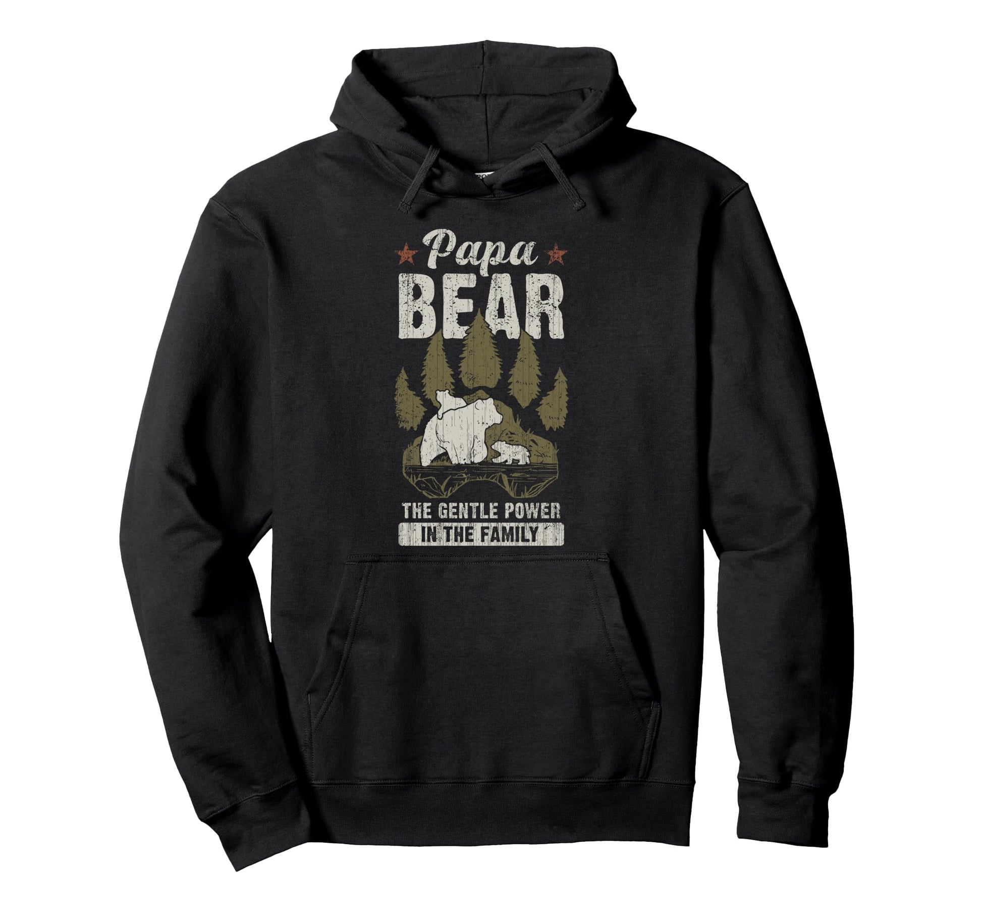 Papa Bear 2 Cubs 2 Grandchild Dad Grandpa Hoodie - Graphic Print Men Women - T-Shirt, Sweatshirt, Hoodie