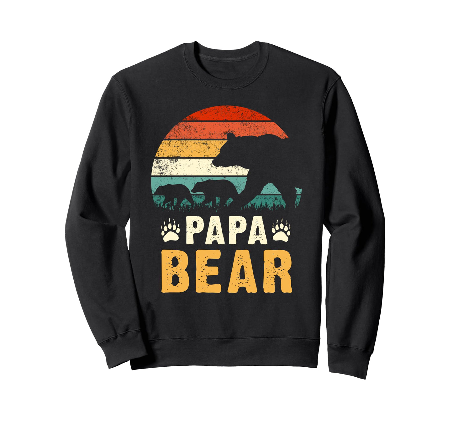 Fathers Day Dad Two Twin Dad Papa Bear Sweatshirt - Graphic Print Unisex - T-Shirt, Sweatshirt, Hoodie