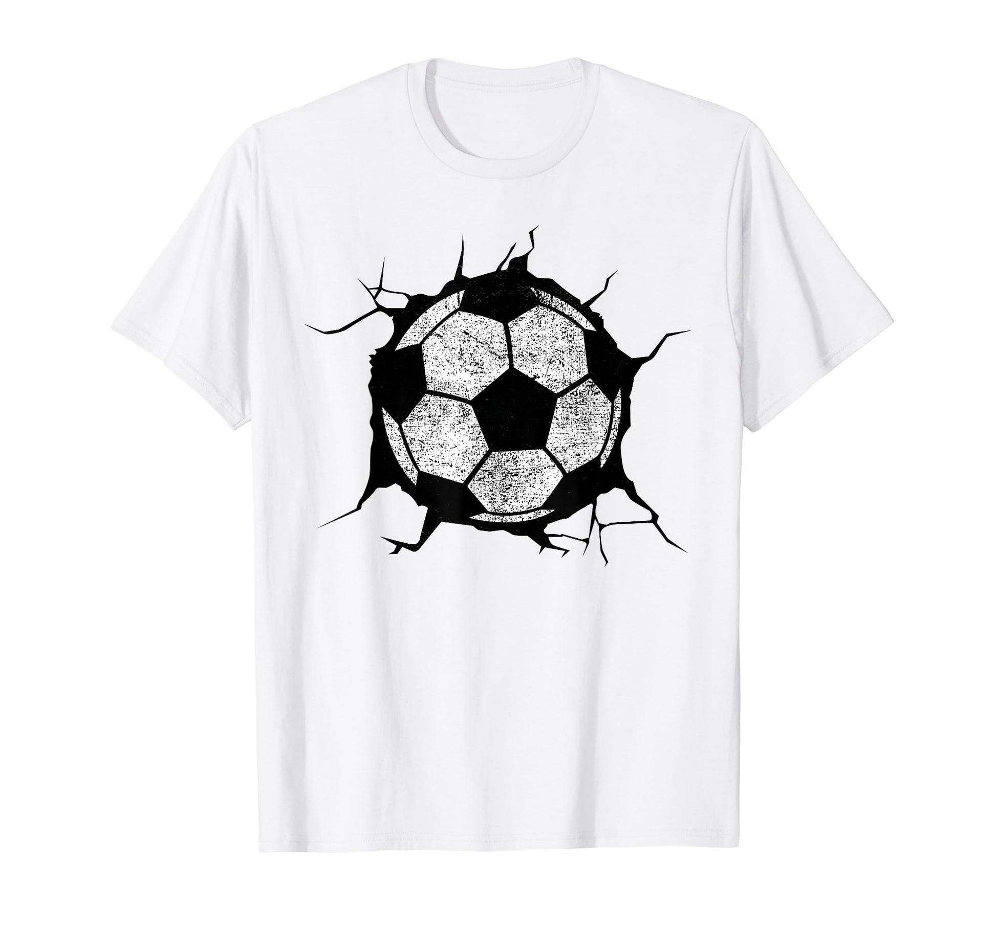 Sport Soccer Ball Breaking Wall Soccer T-Shirt - Fun Novelty Design Unisex - T-Shirt, Sweatshirt, Hoodie