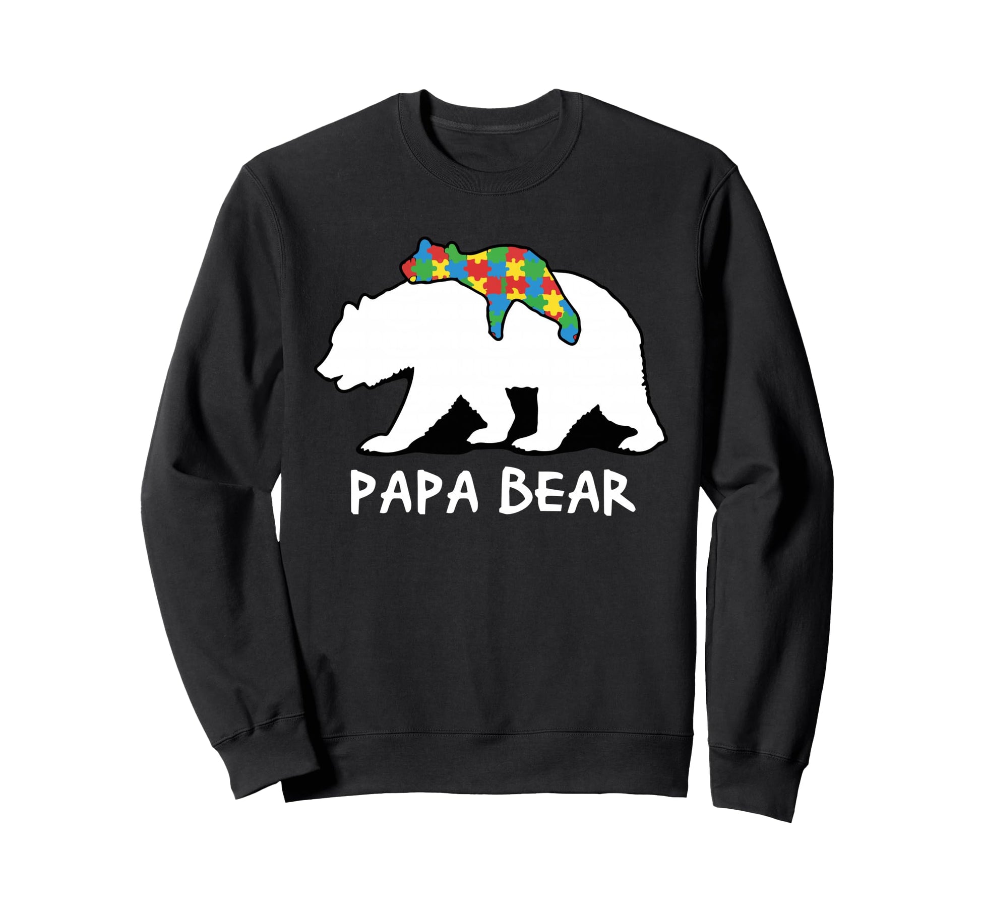 Autism Dad Papa Bear Protective Sweatshirt - Trendy Graphic for Adults - T-Shirt, Sweatshirt, Hoodie